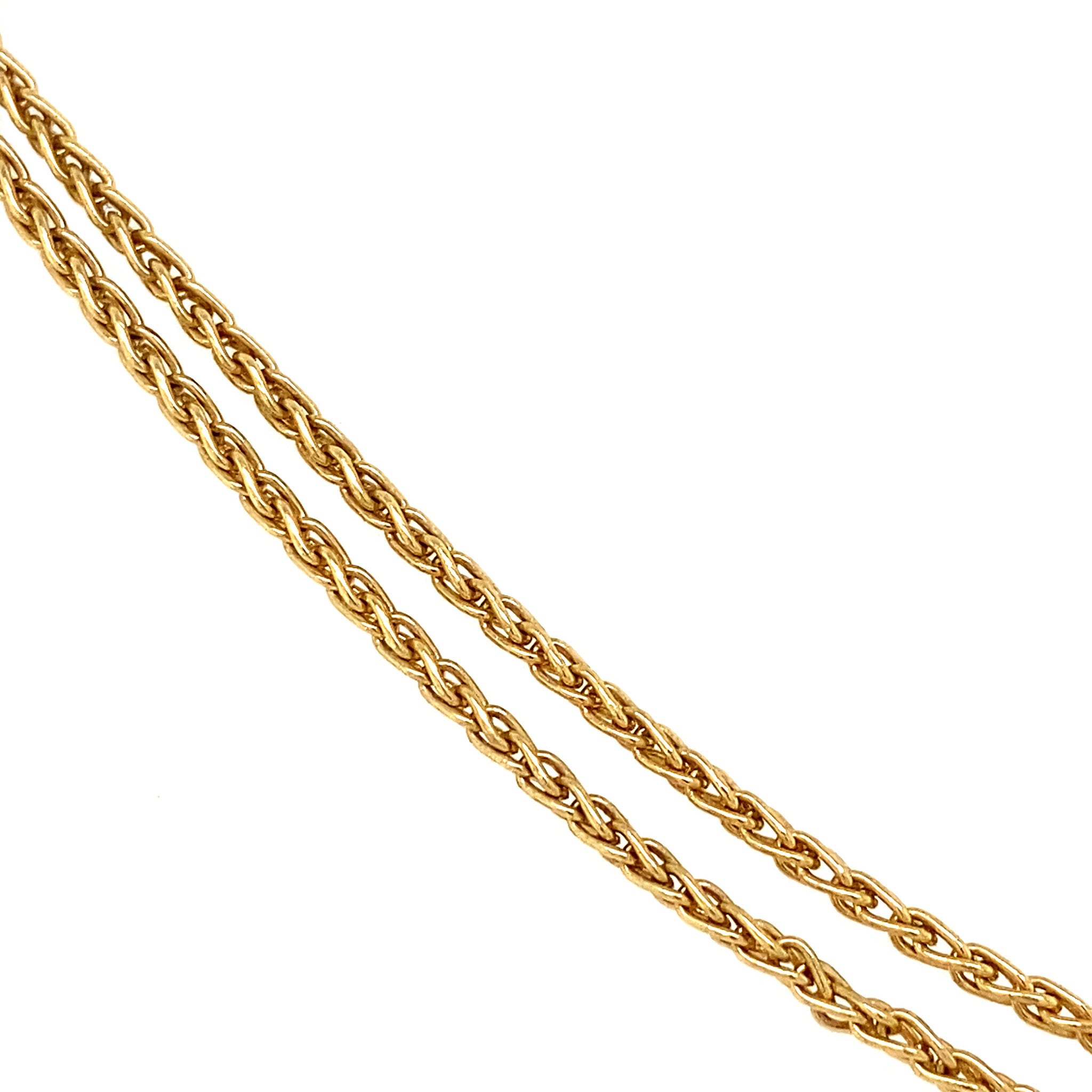 Gouden collier met robijn en diamant hanger 18krt