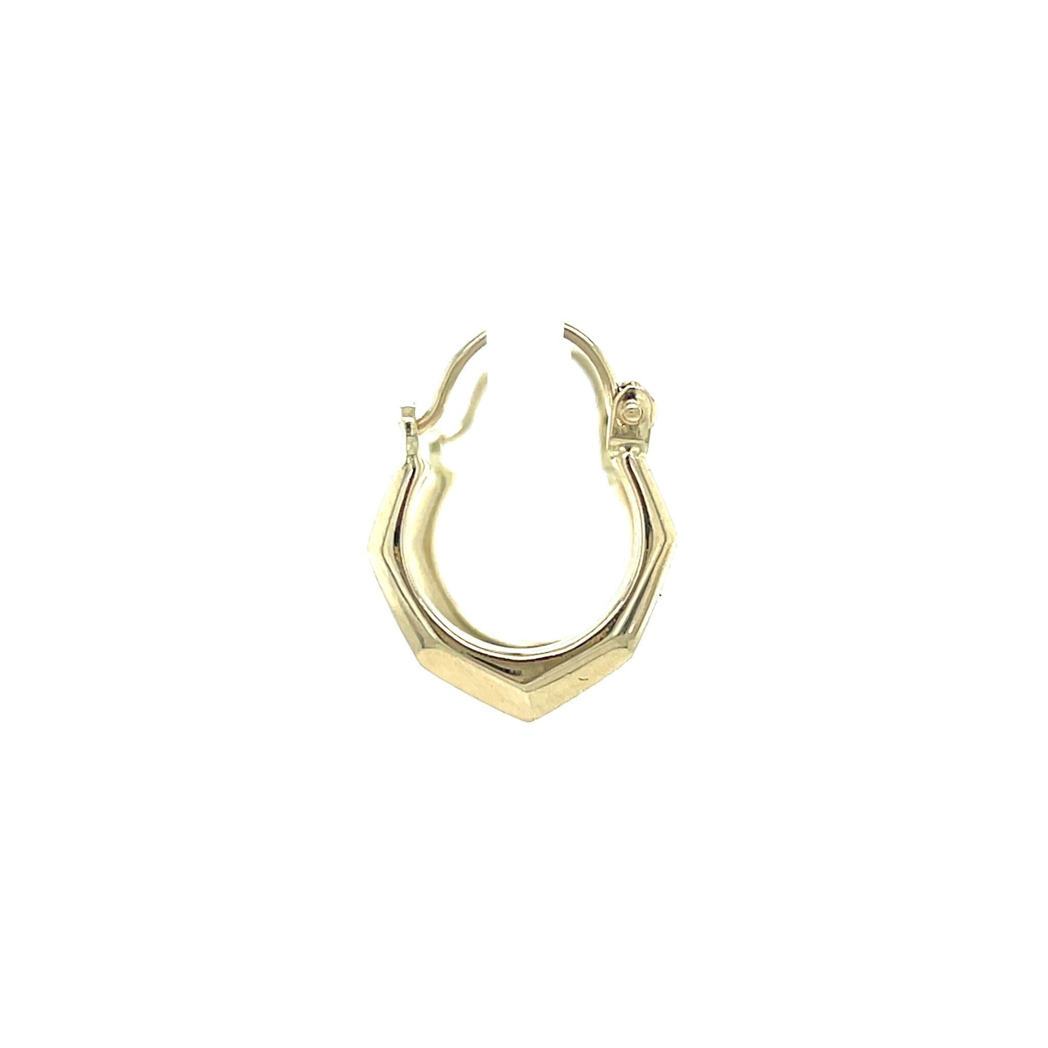 Gouden vintage fantasie oorringen 14 kt