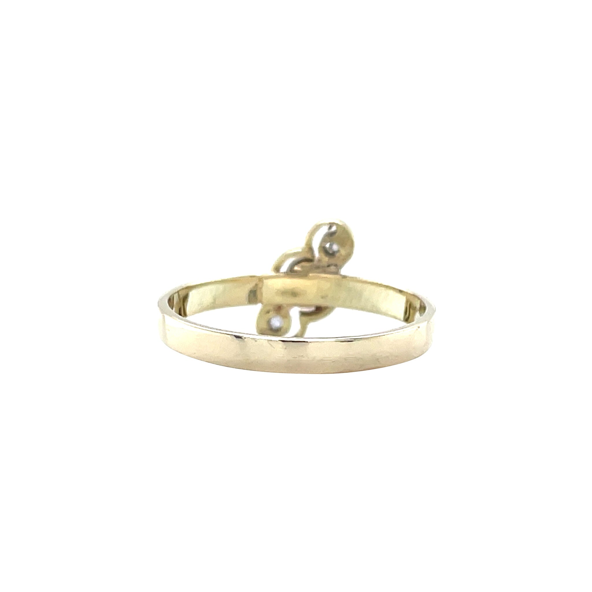 Vintage ring met diamant 12 krt