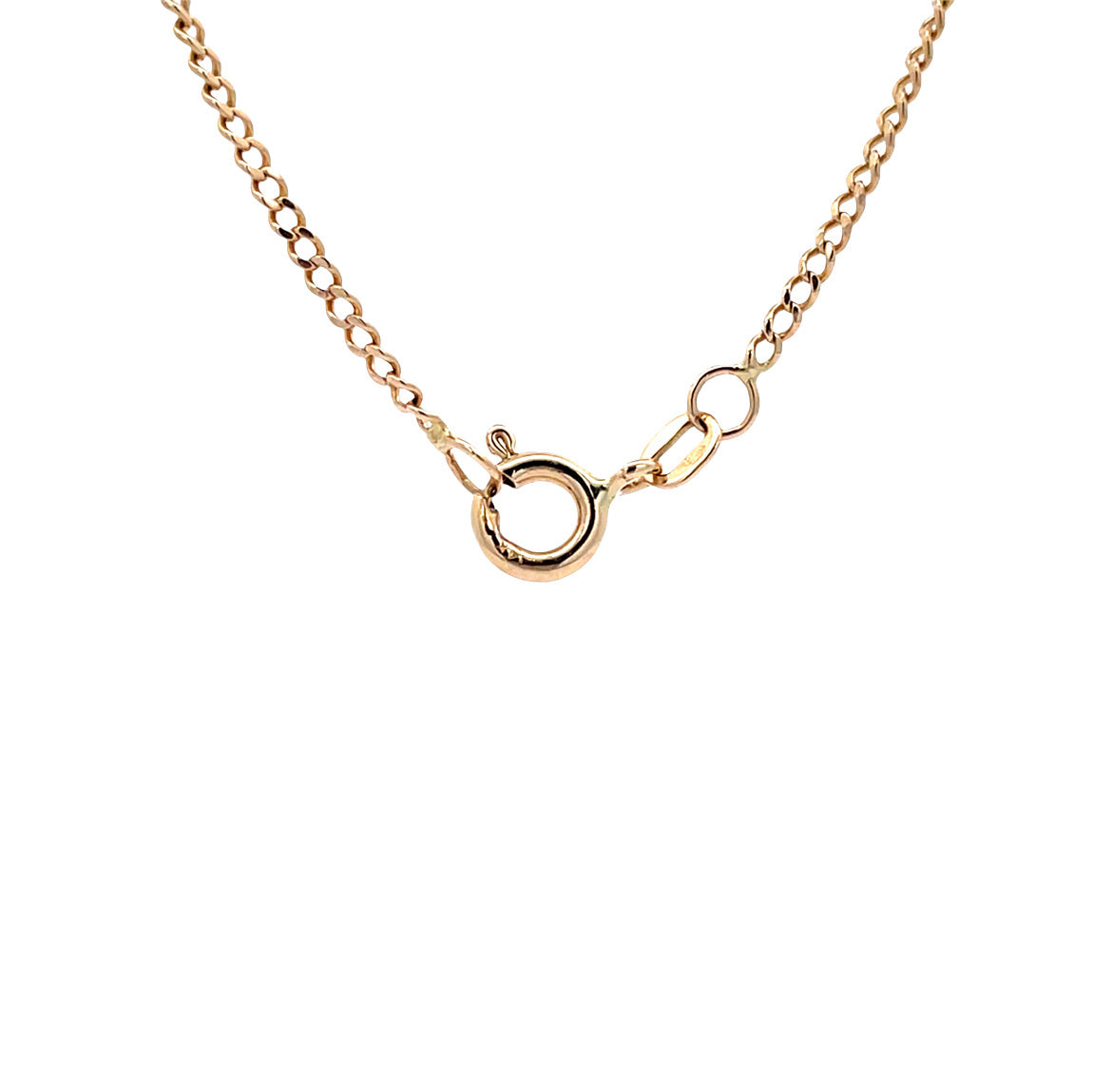 Golden vintage gourmet long necklace 14 kt