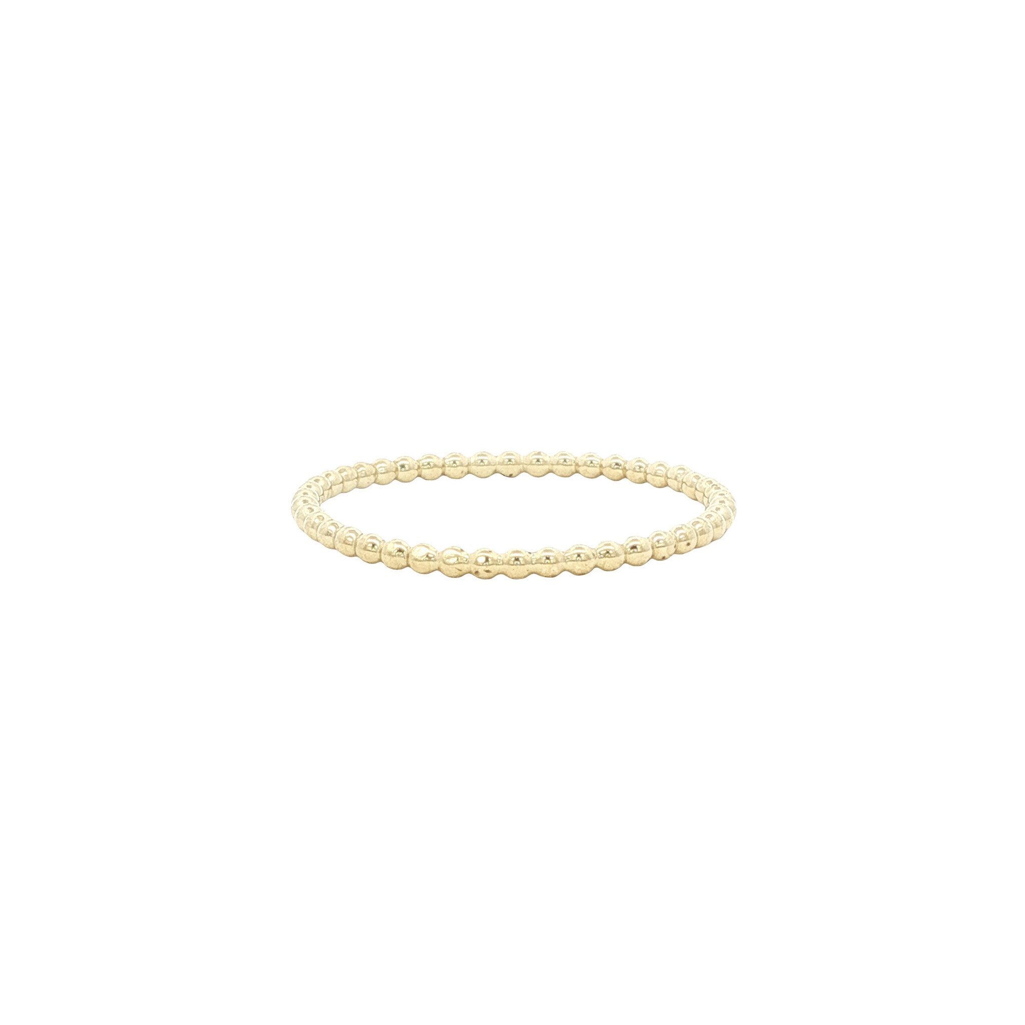 14 kt gold vintage beaded ring