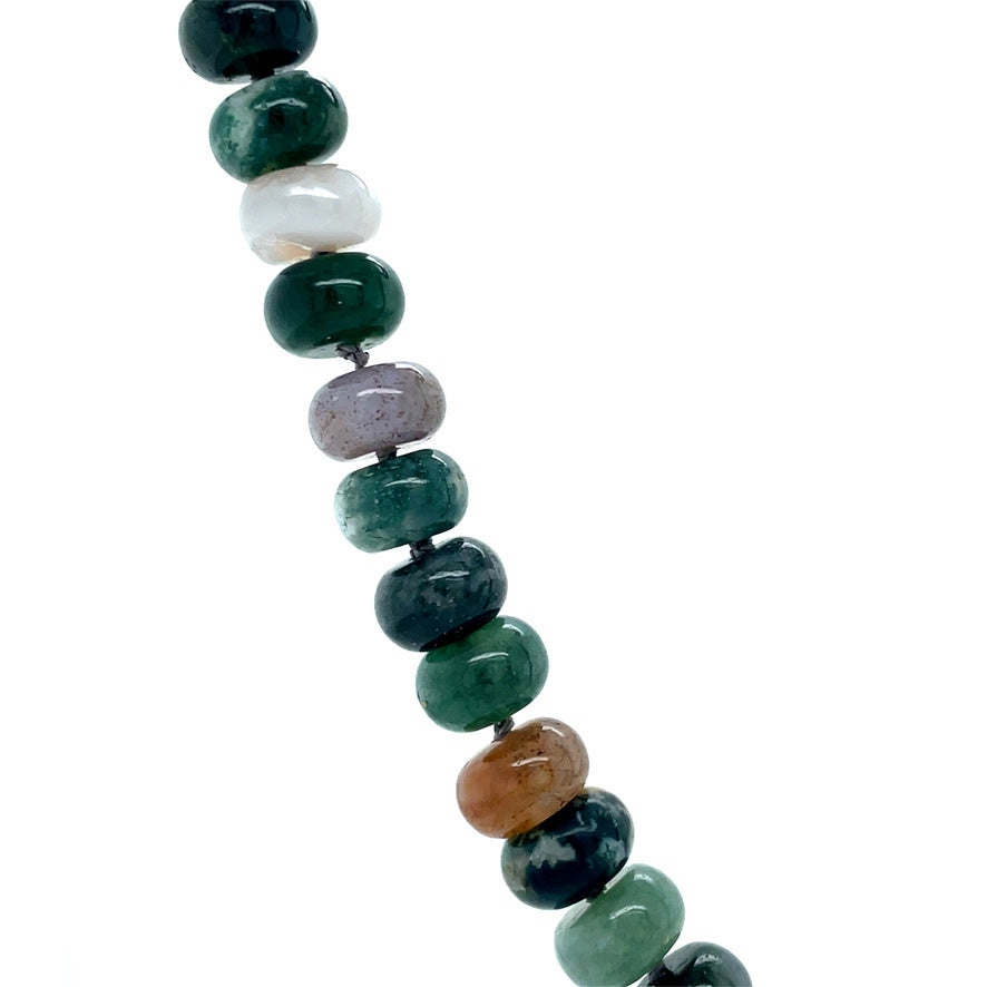 Vintage aventurine necklace with gold clasp 14 kt