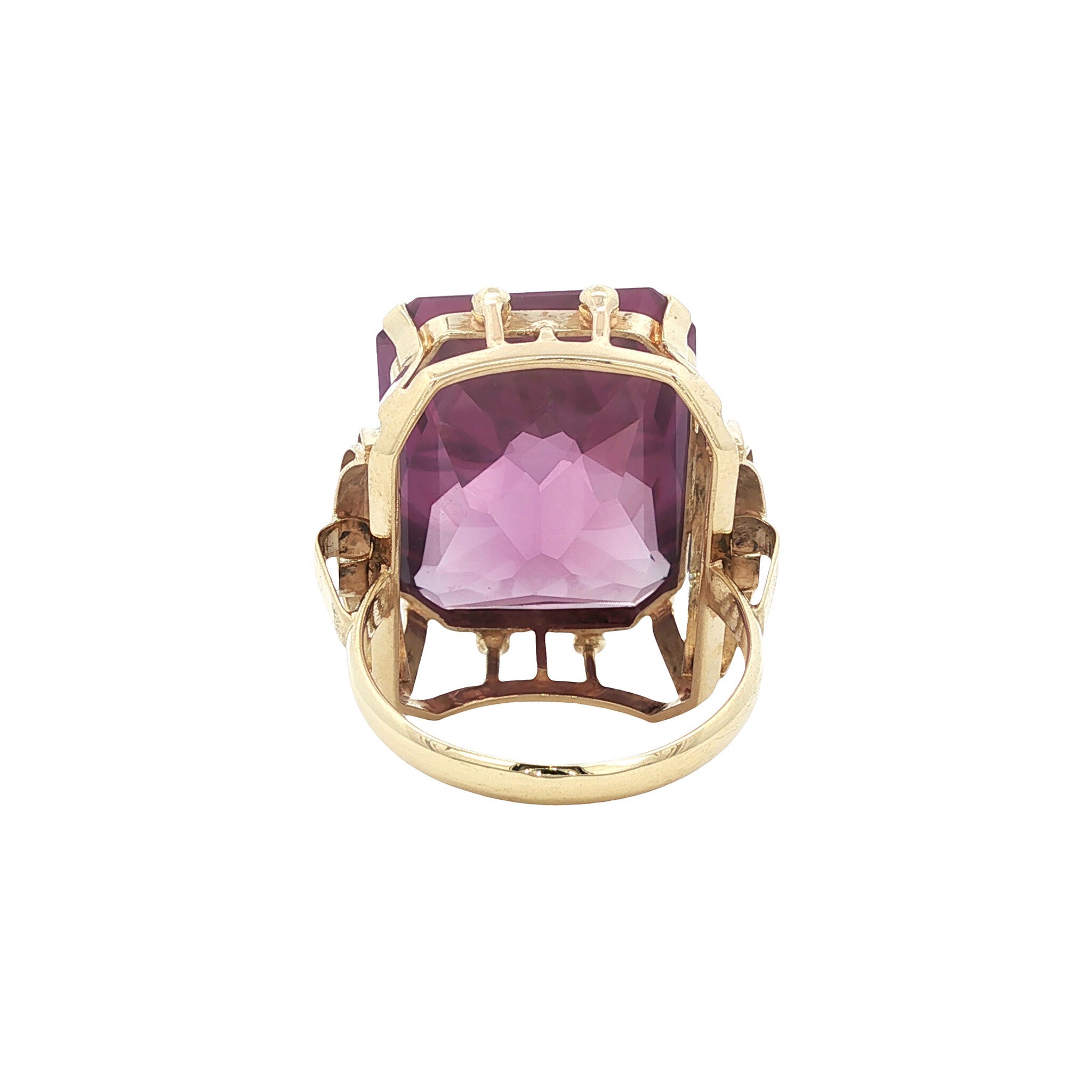 Vintage 14 kt gold ring with sapphire