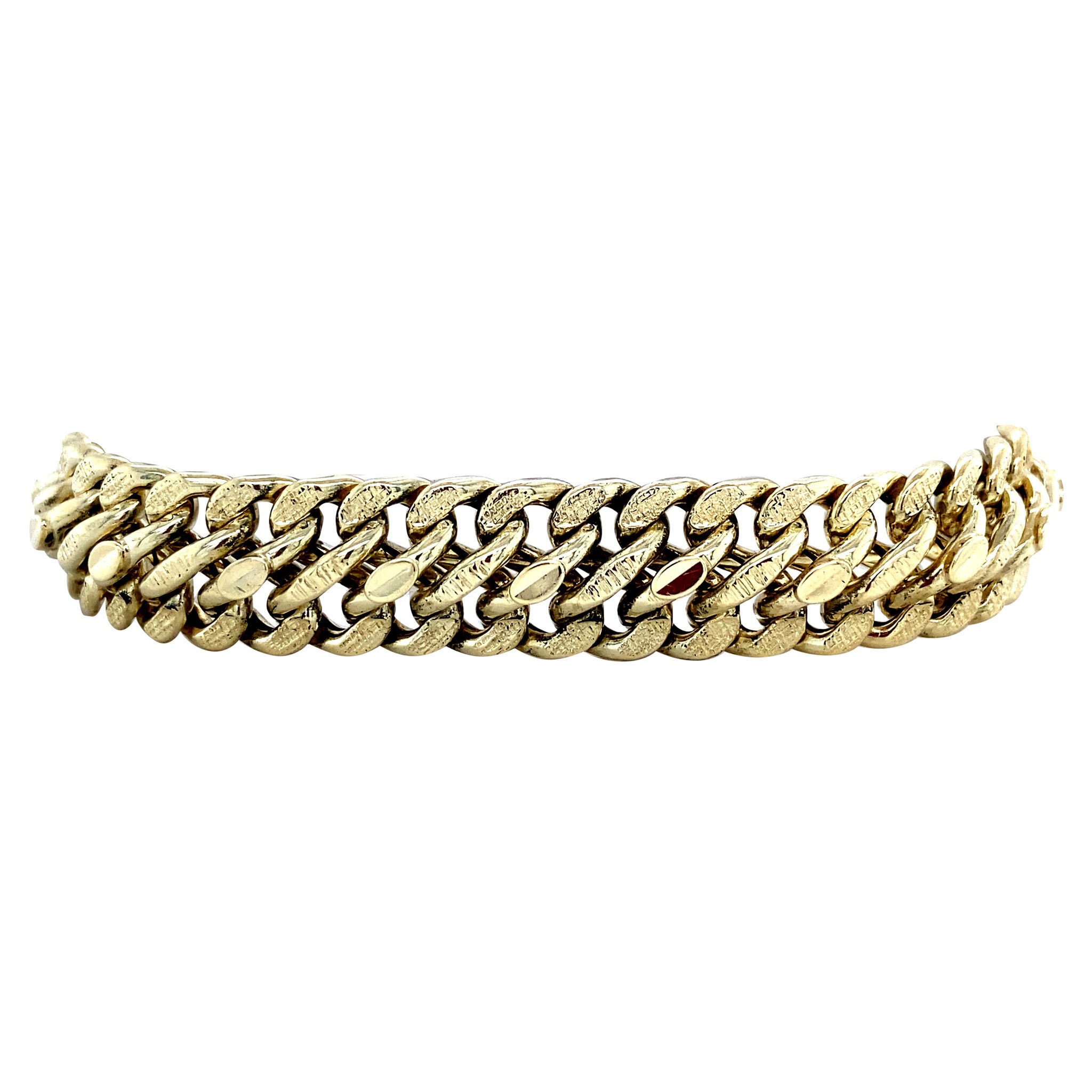 Gouden vintage gourmet armband 14 krt
