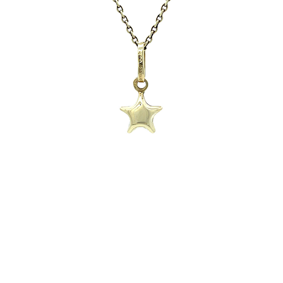 Vintage gold star pendant 14 kt