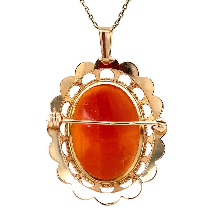 Gouden hanger met camee 14 krt