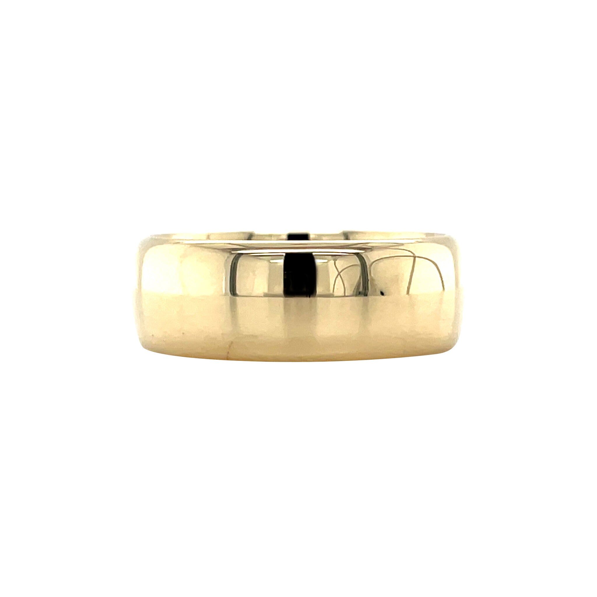 Gouden vintage trouw gladde ring 14 krt
