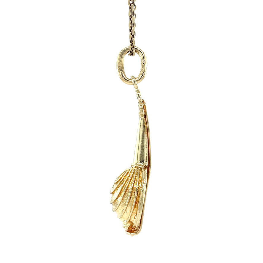 Gouden vintage mandoline hanger 14 kt