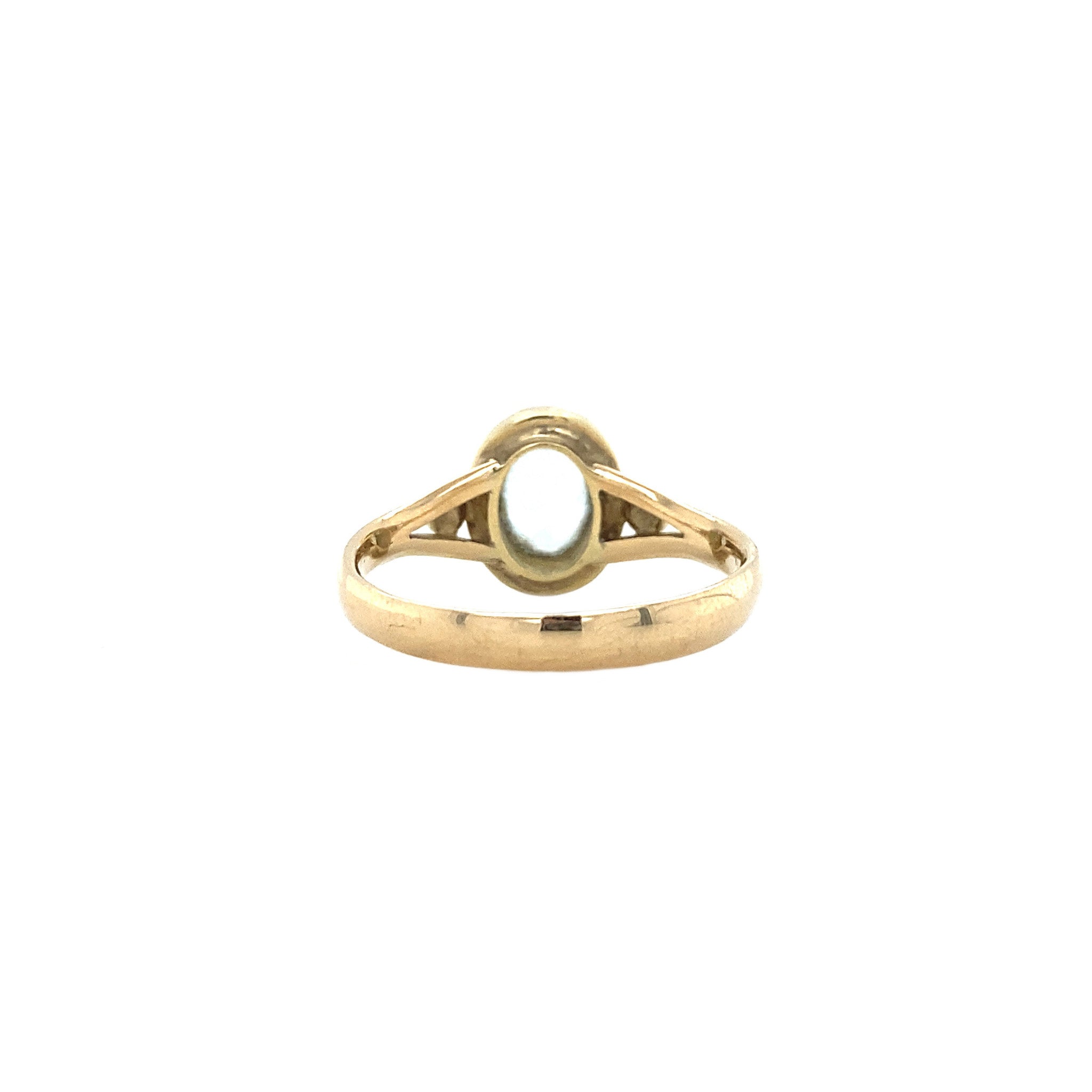 Gold ring with topaz 14 crt