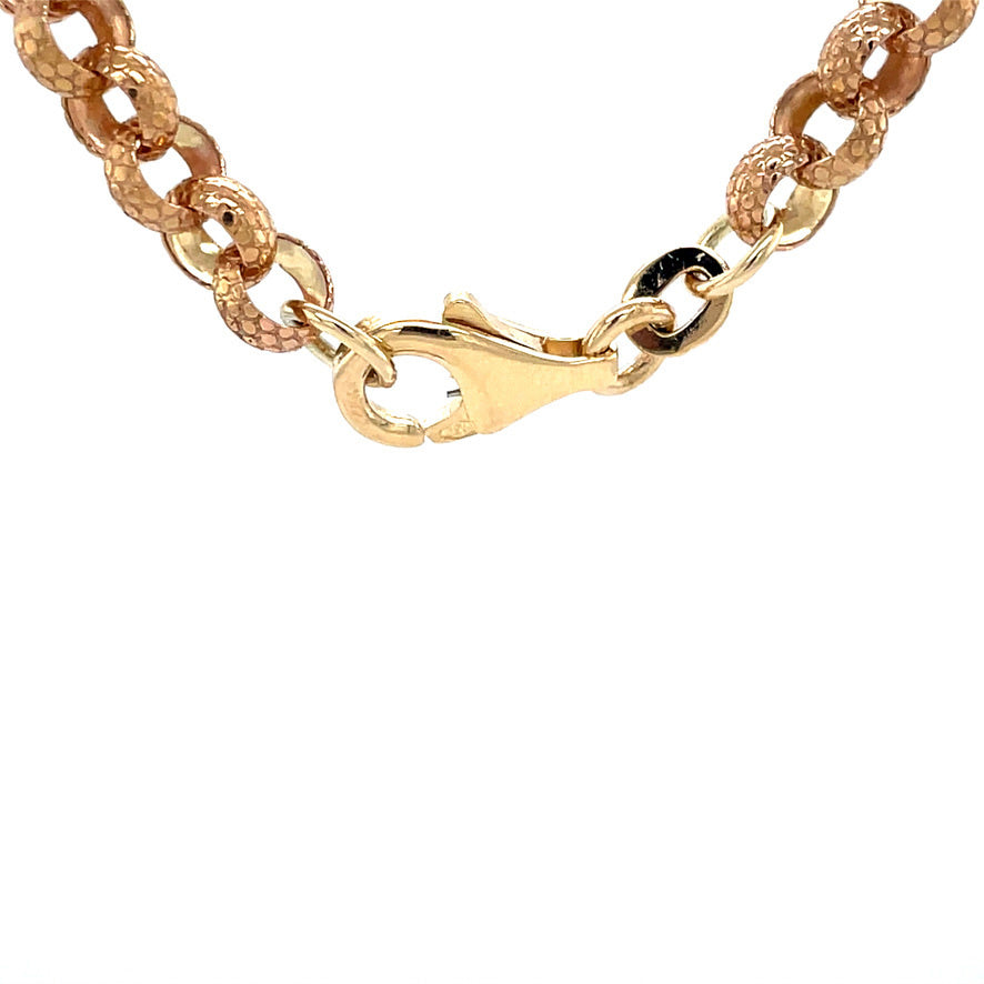 Gouden vintage jasseron collier 18 krt
