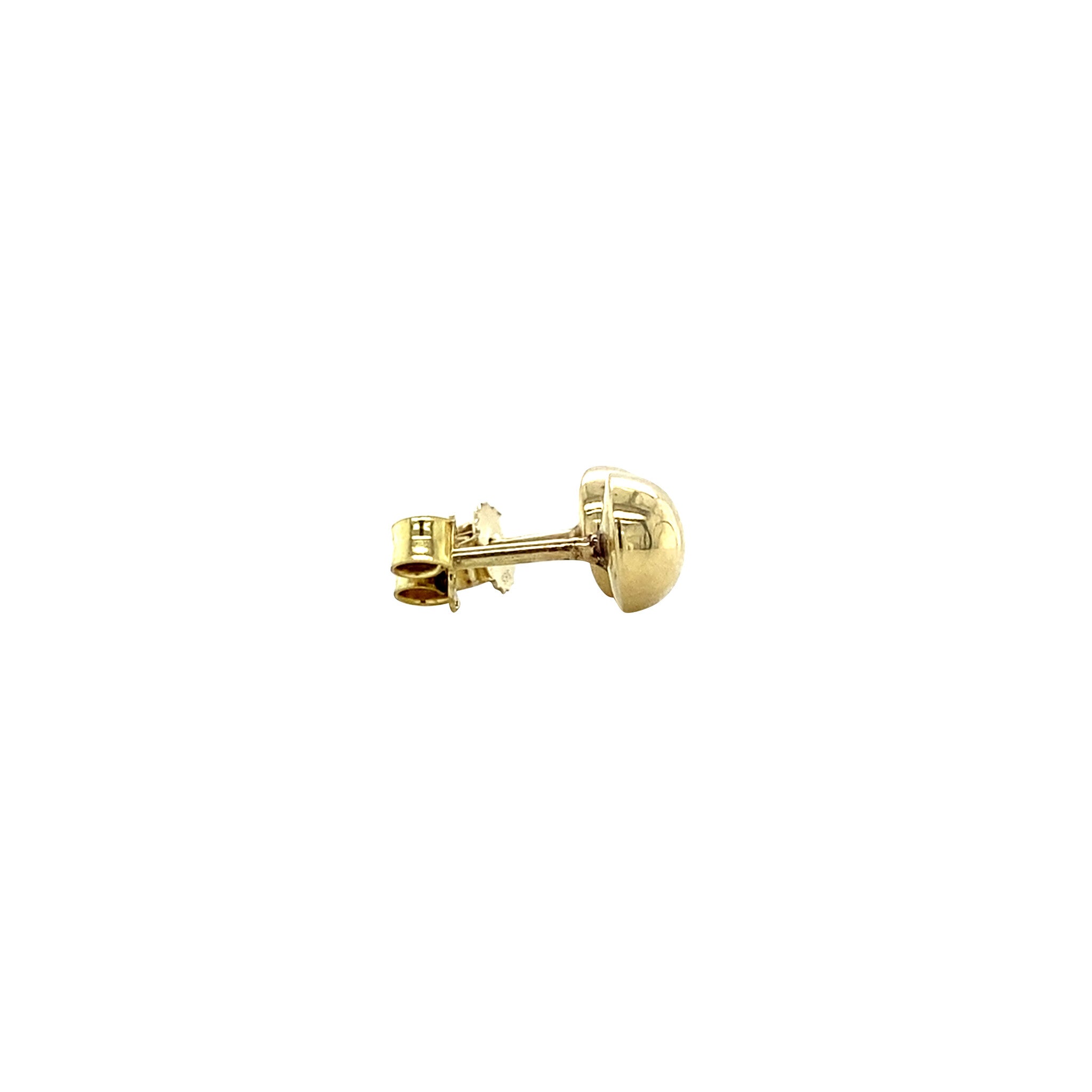 Gold vintage smooth ear studs 14 krt