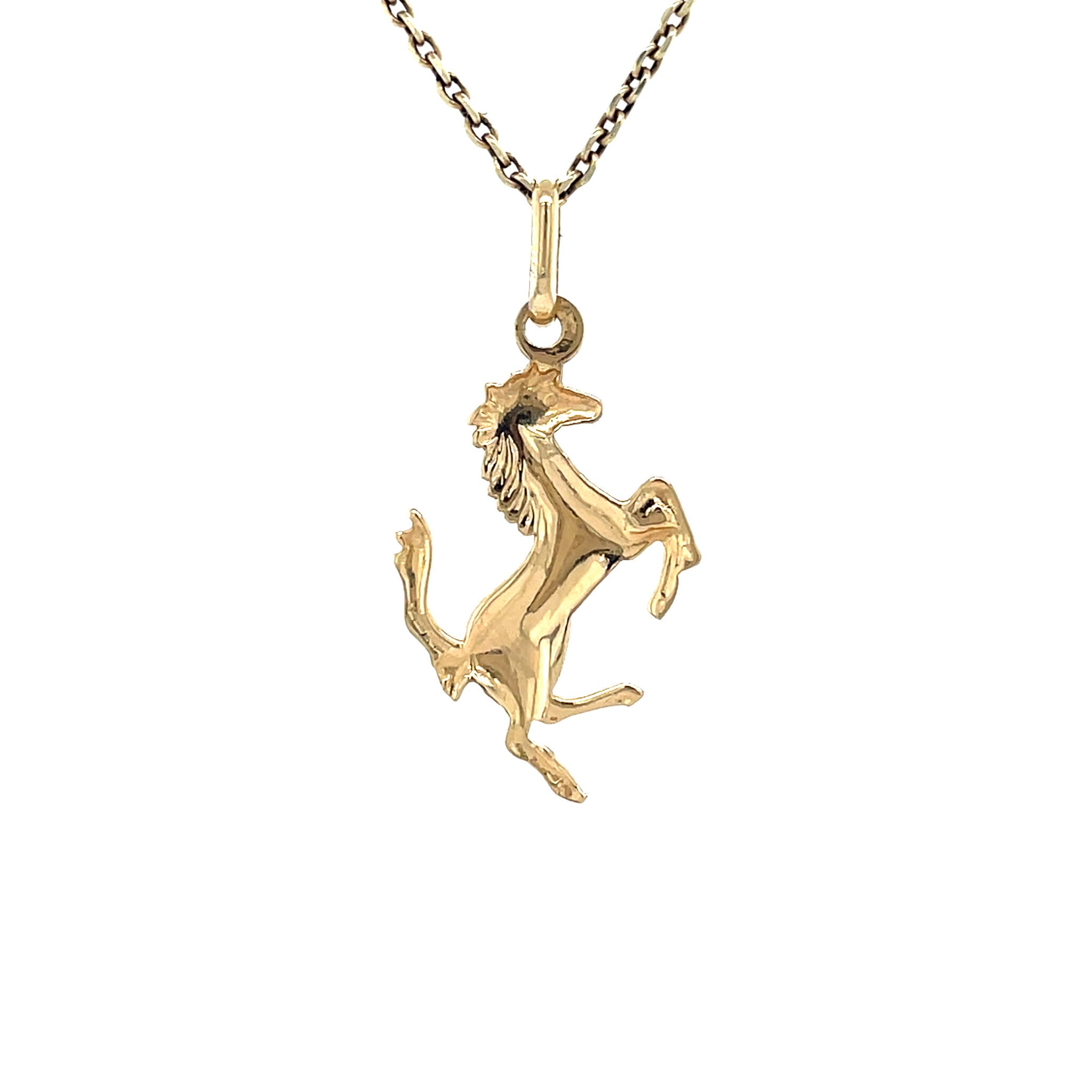 Vintage gold horse pendant 14 kt