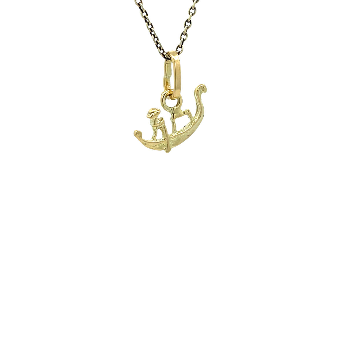 Golden vintage gondola pendant 14 kt