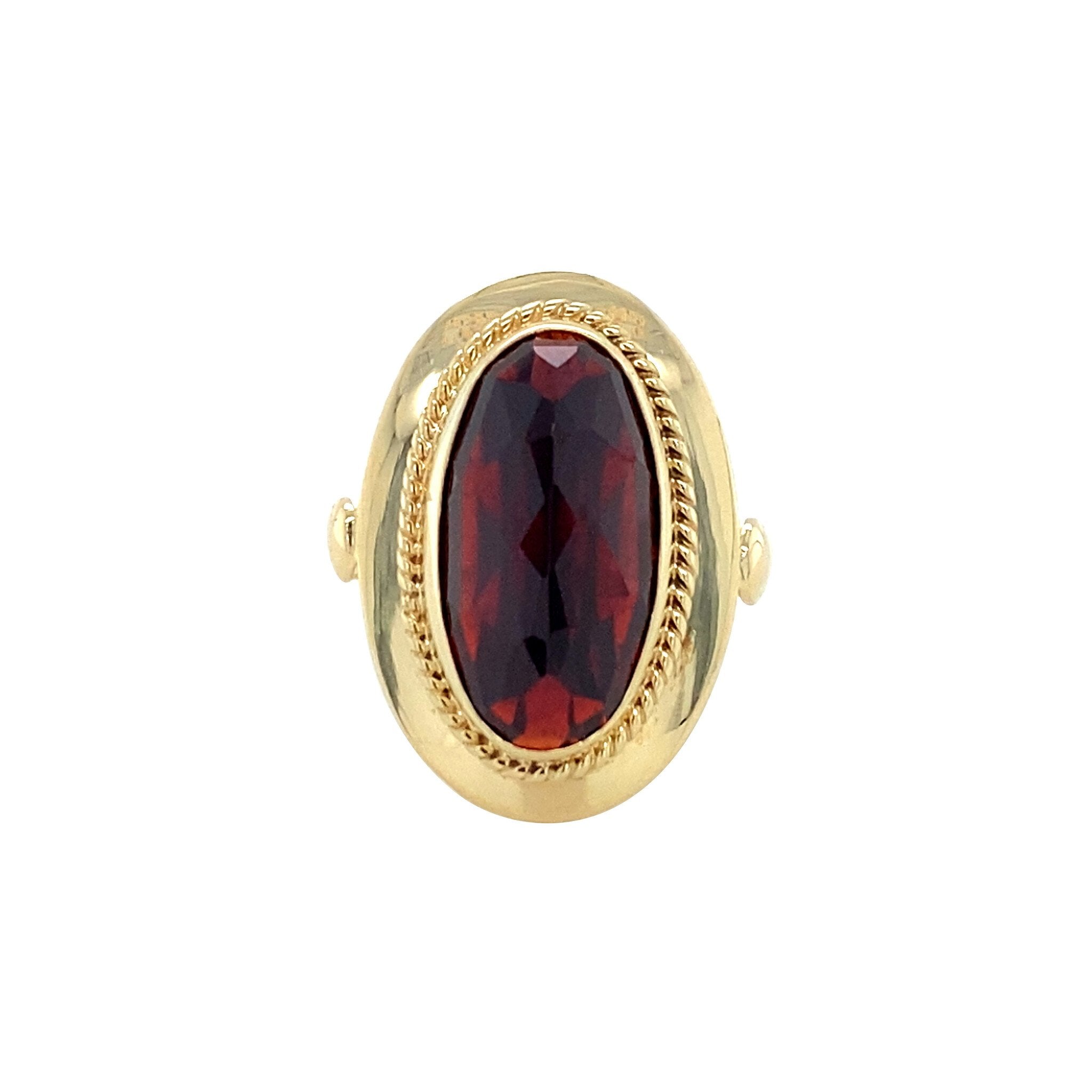 14 kt gold ring with garnet