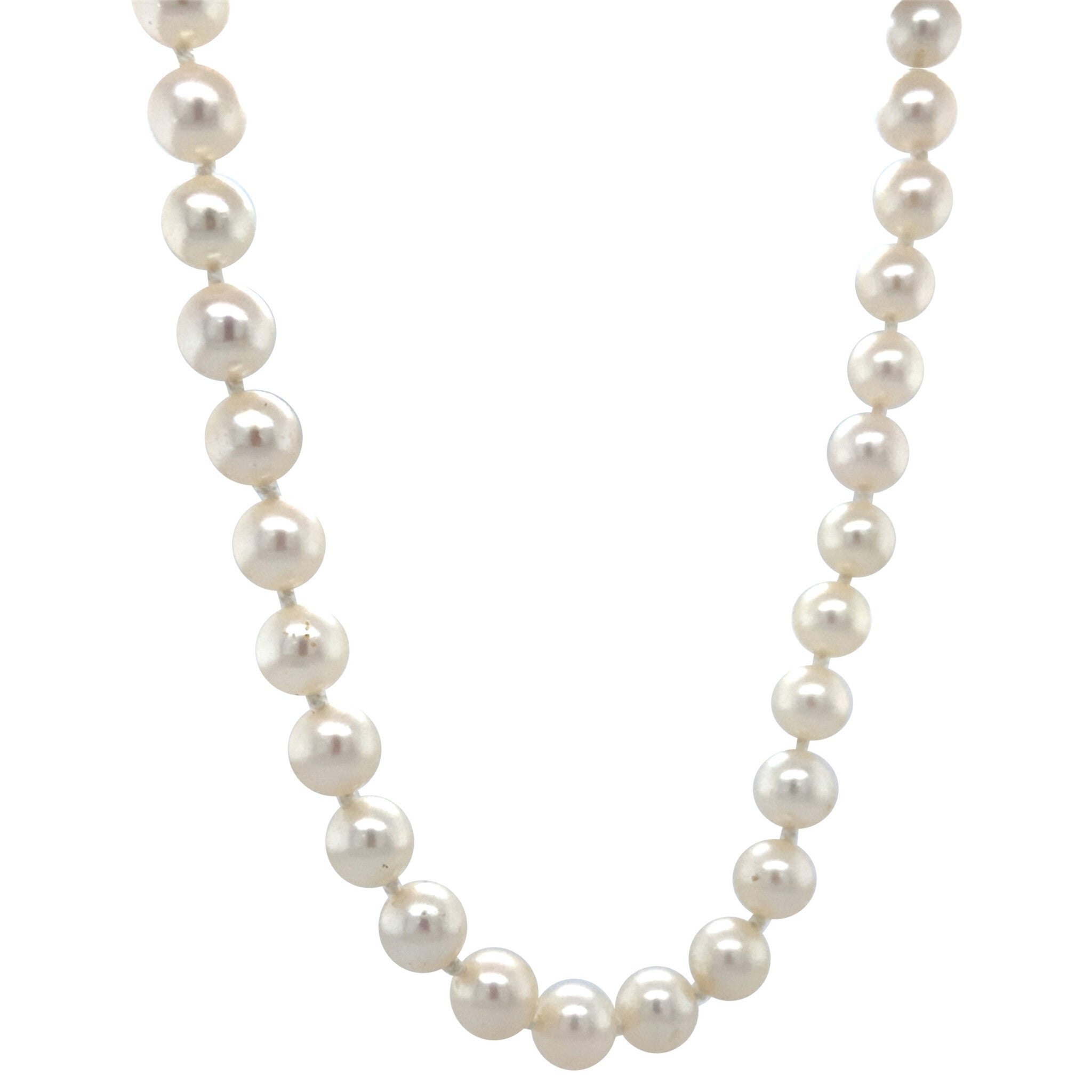 Pearl necklace with 14 kt gold clasp
