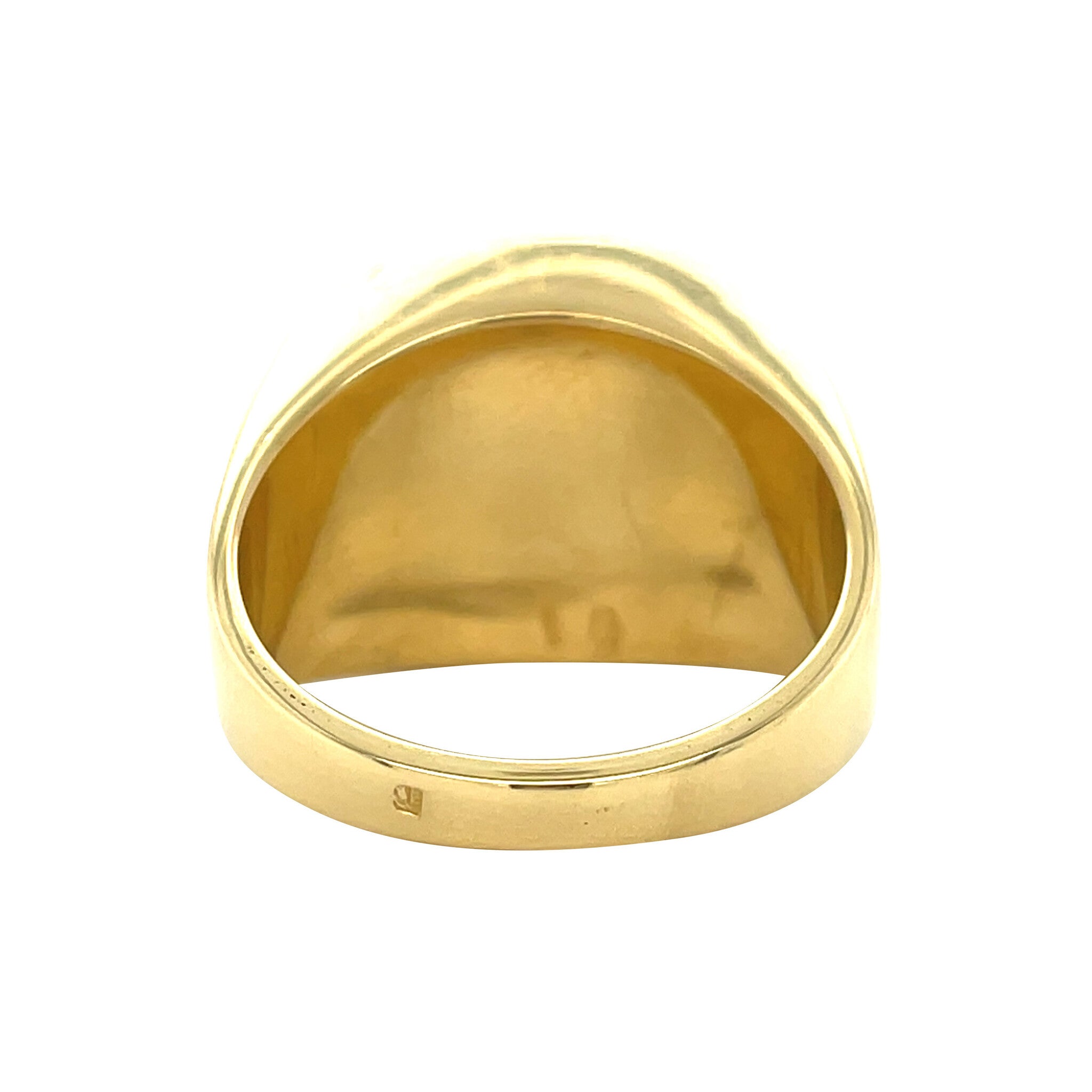 Gouden vintage zegelring met lapis lazuli 18 kt