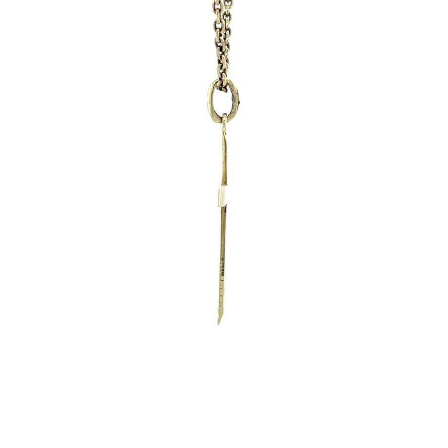 Gouden vintage hanger kruis 14 krt