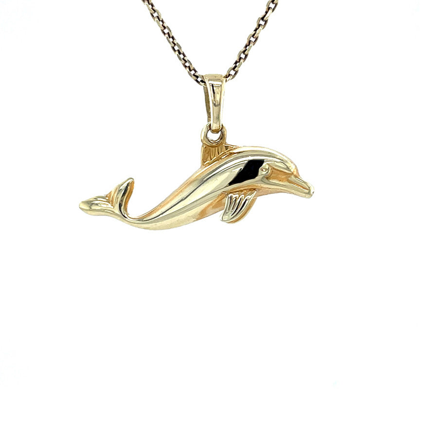 Gouden dolfijn hanger 14 krt
