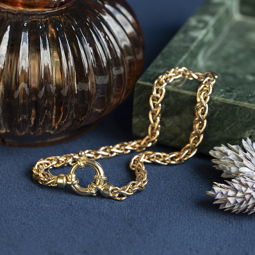 Vintage gold fox-tail bracelet, 14 kt