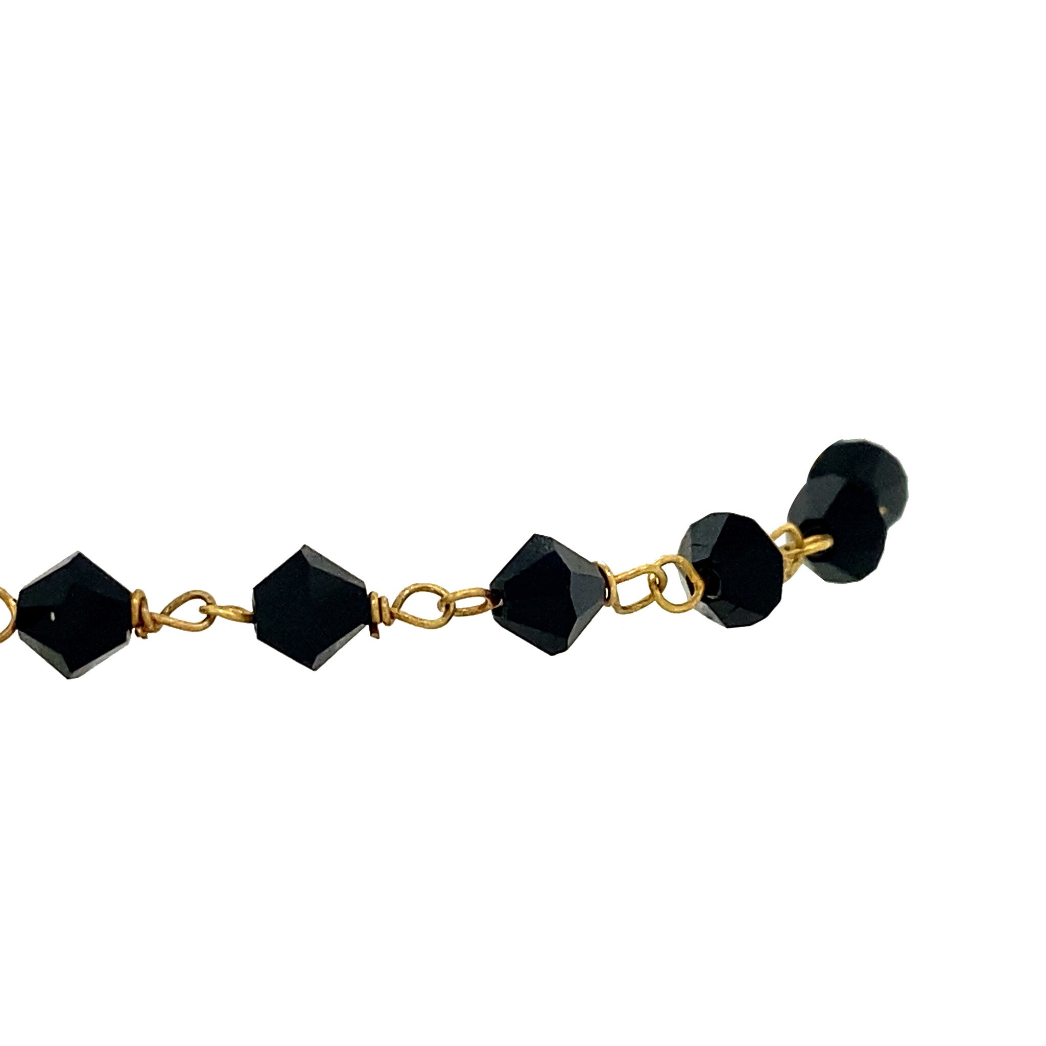 Gold bracelet with onyx 14 krt