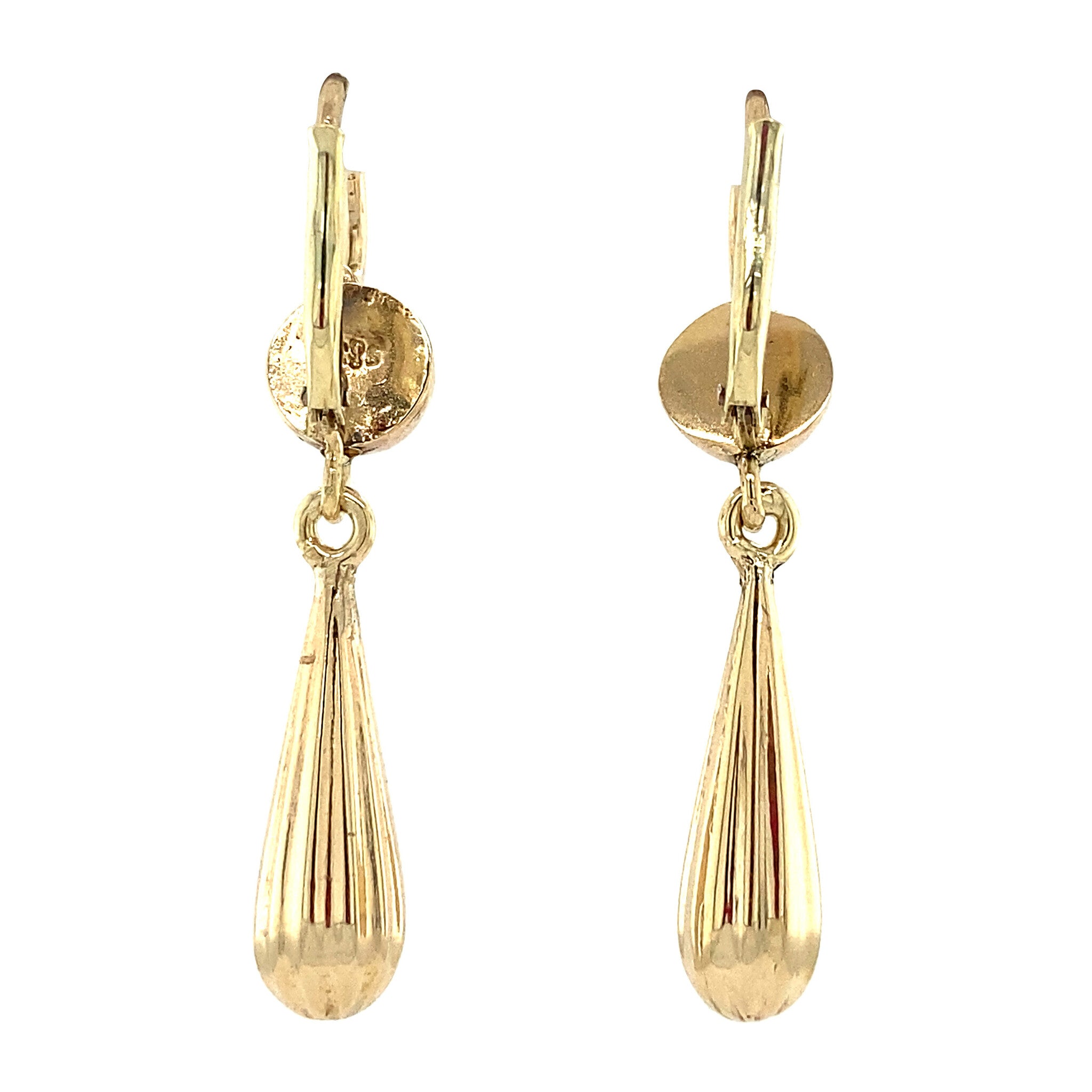Gouden oorhangers fantasie 14 krt