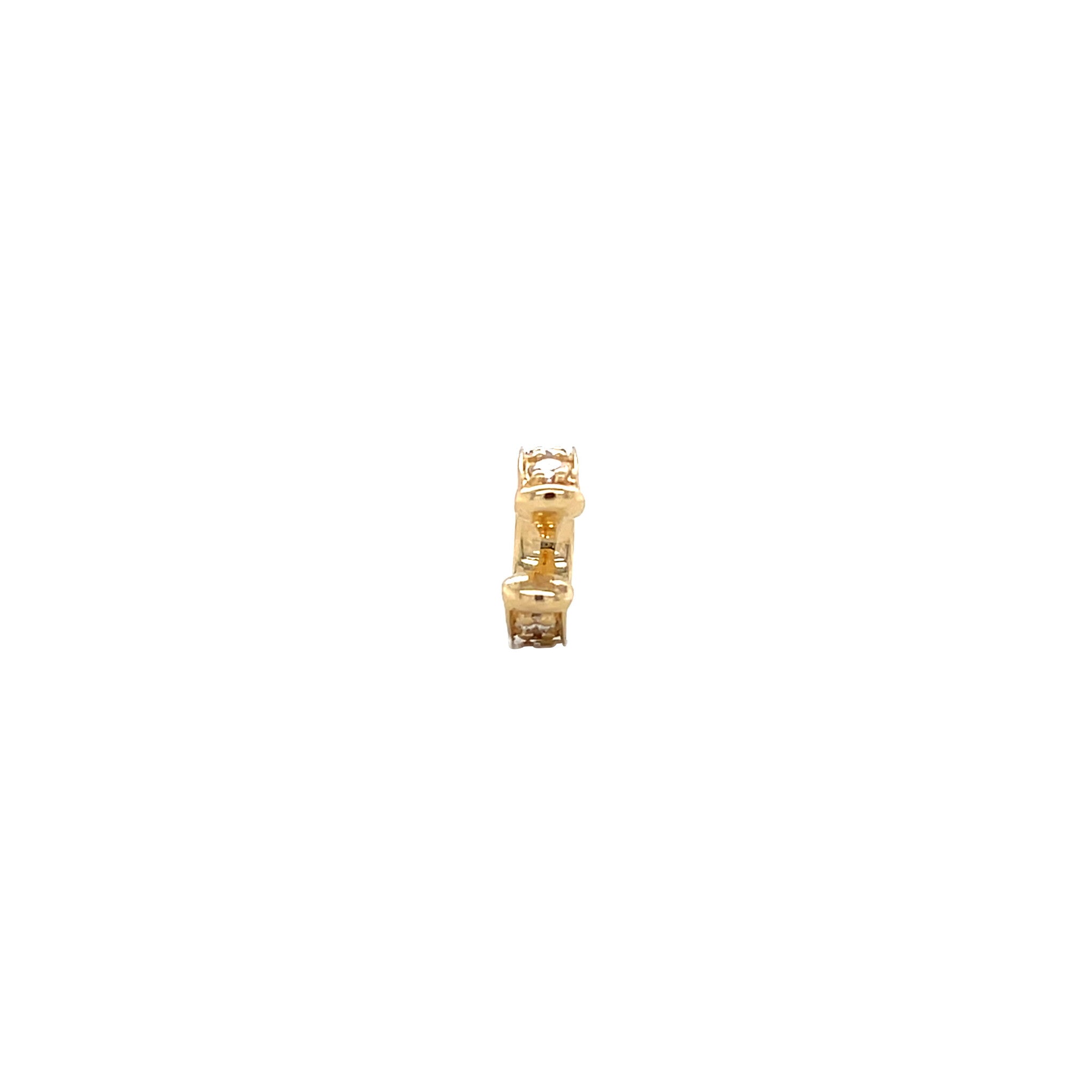 Gouden vintage earcuff met diamant 18 krt
