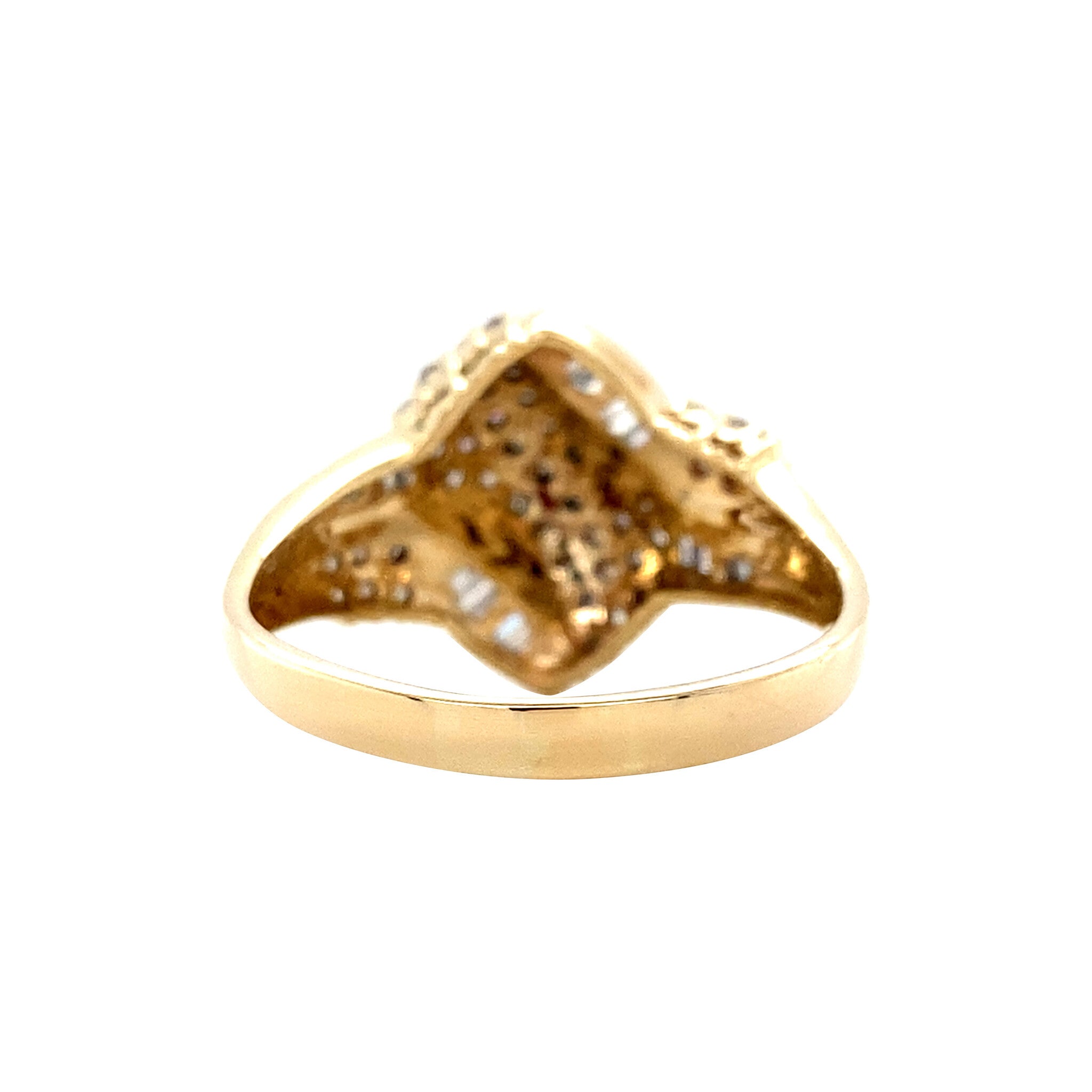 Gold vintage ring with diamond 14 carat