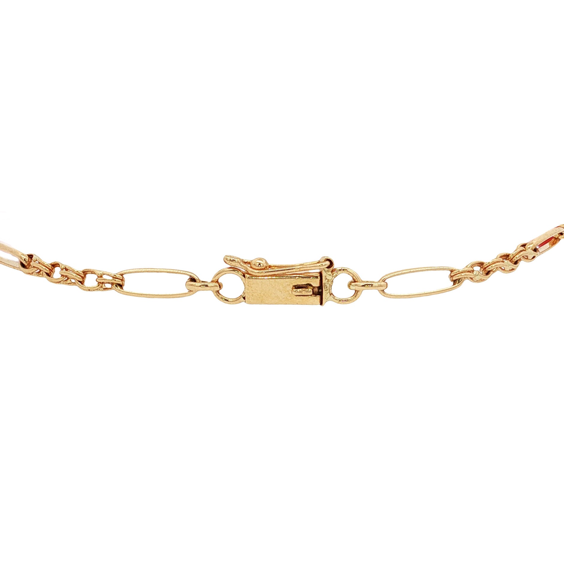 Gouden vintage armband met bloedkoraal 14 kt