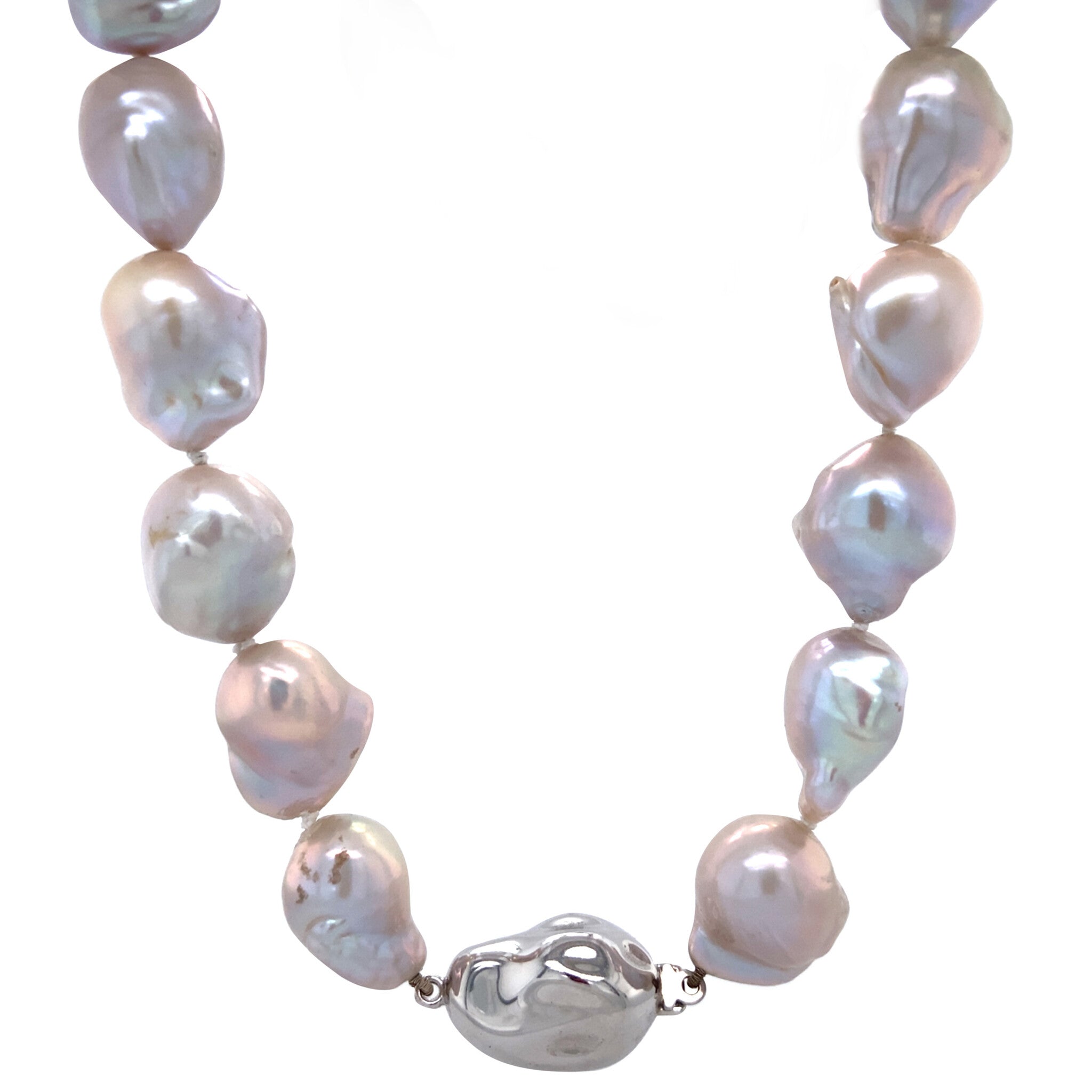 Parel collier met zilveren sluiting 925