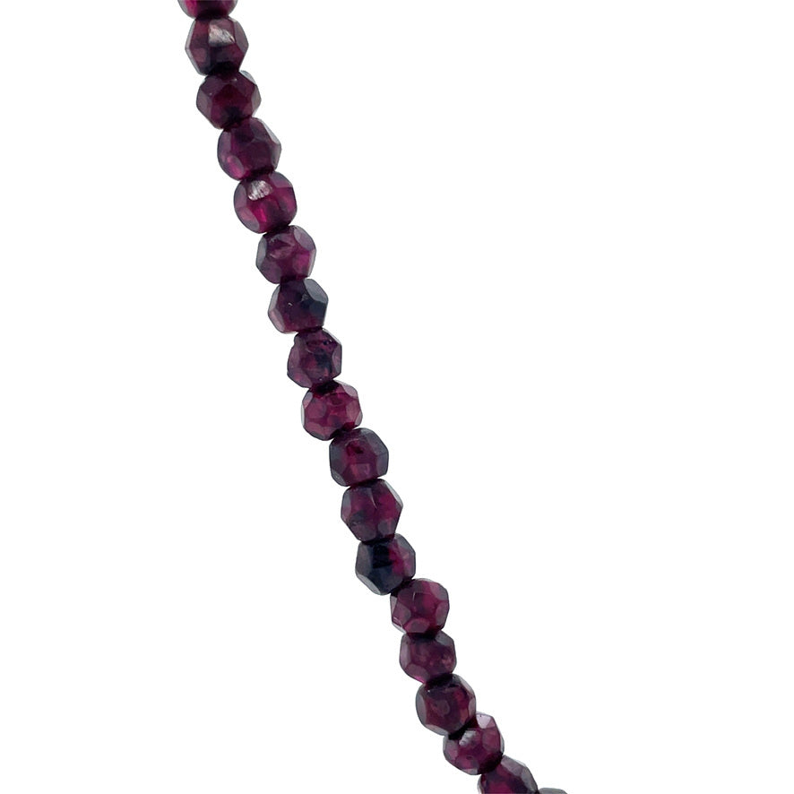 Vintage granaat collier met gouden sluiting 14 kt