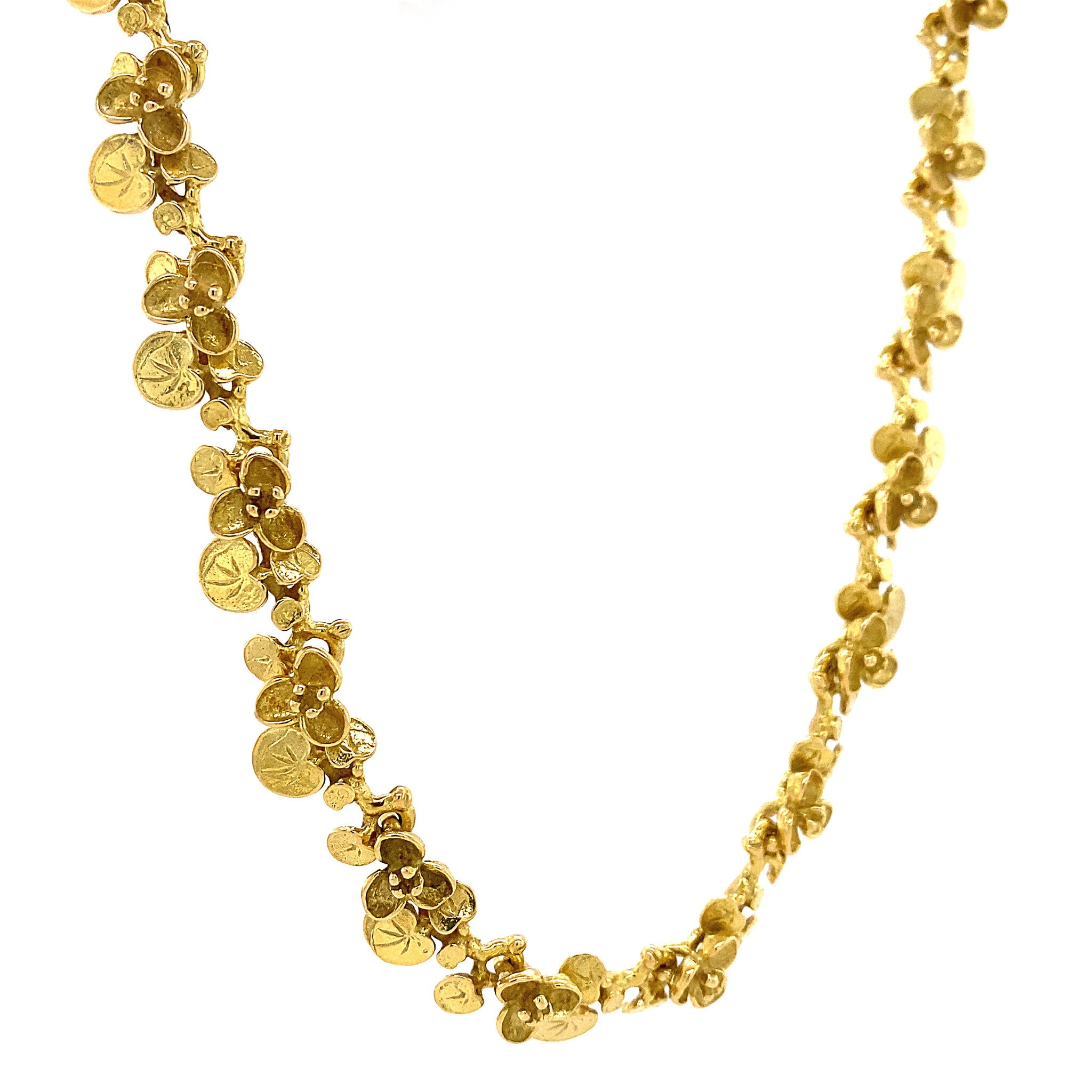 Gold fantasy necklace 14 kt