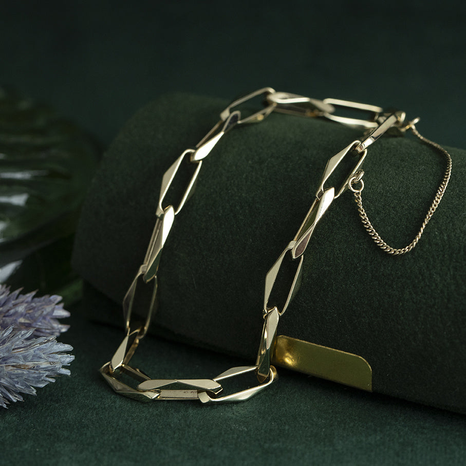 Gouden vintage closed forever armband 14 kt