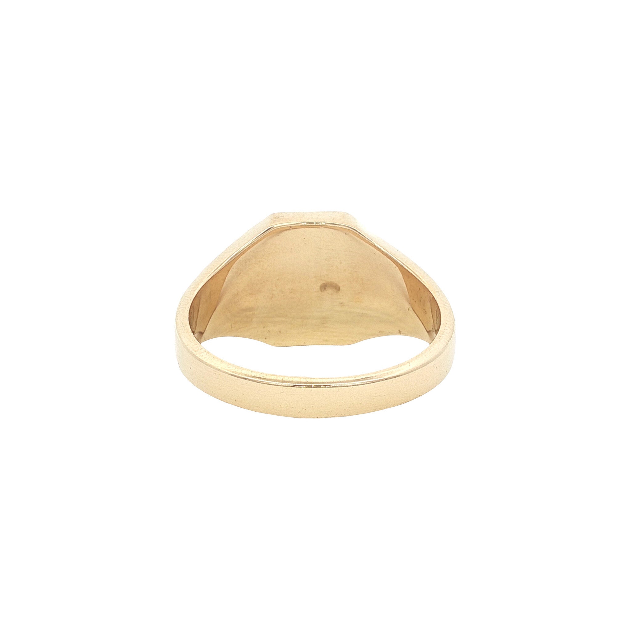 Gold vintage signet ring with blue paste stone 14 kt