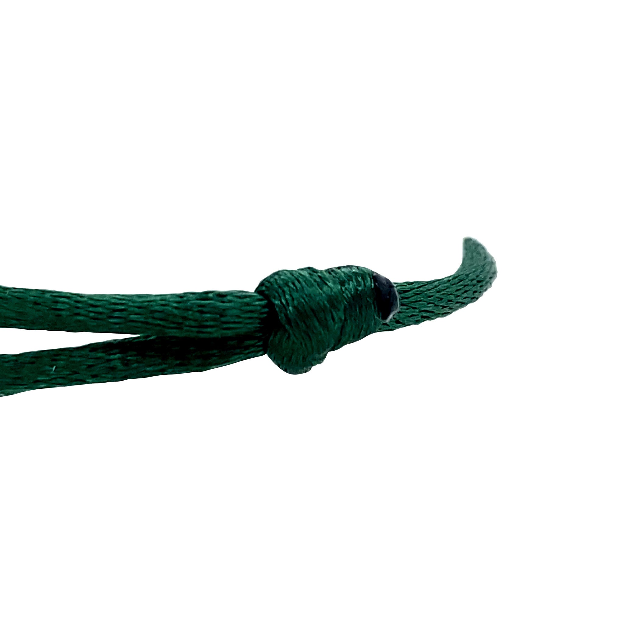 Satin bracelet with trinity link 14 kt