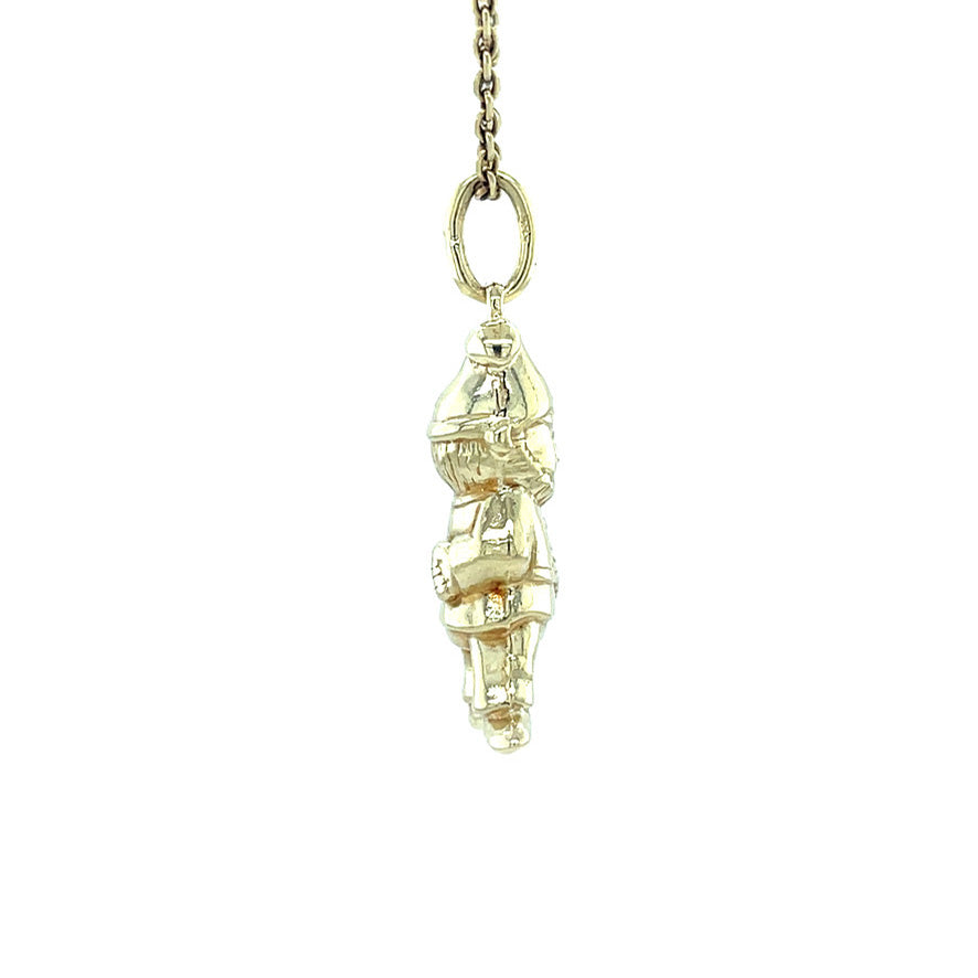 Gouden vintage kabouter hanger 14 kt