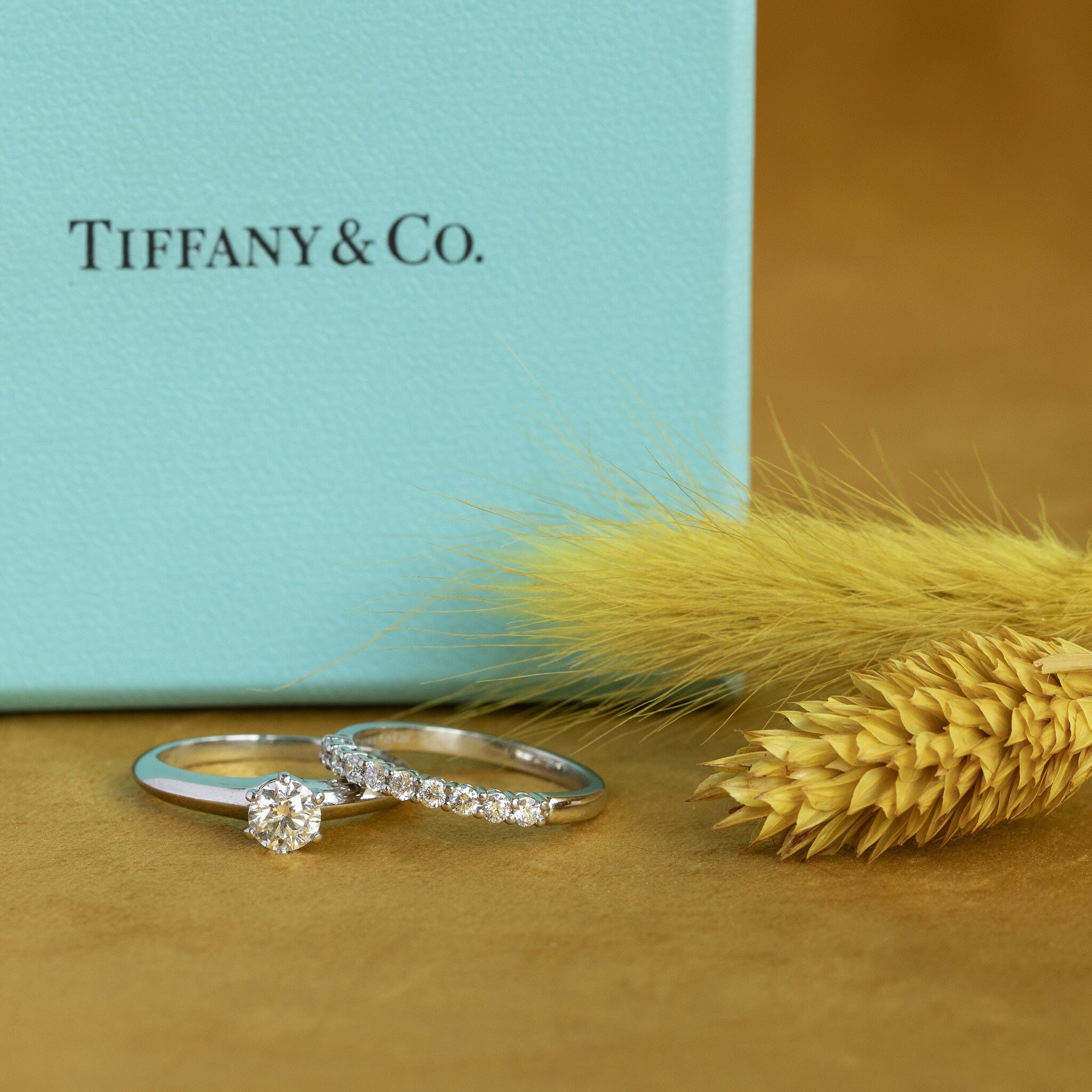 Platina Tiffany & Co ringen met diamant 950