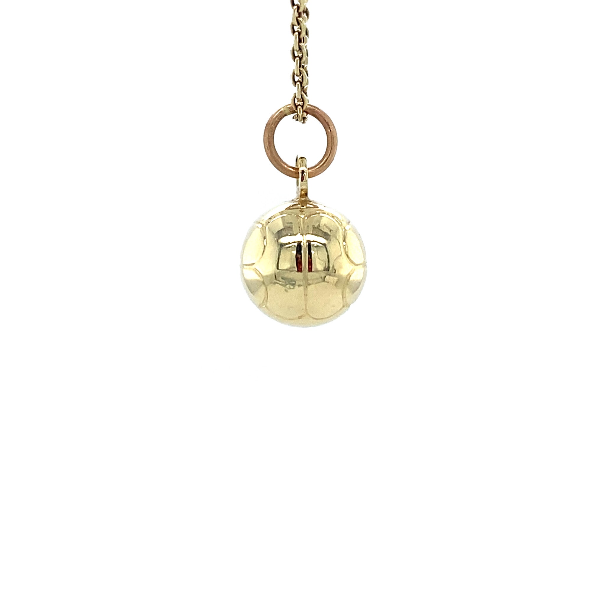 Golden vintage volleyball pendant 14 kt