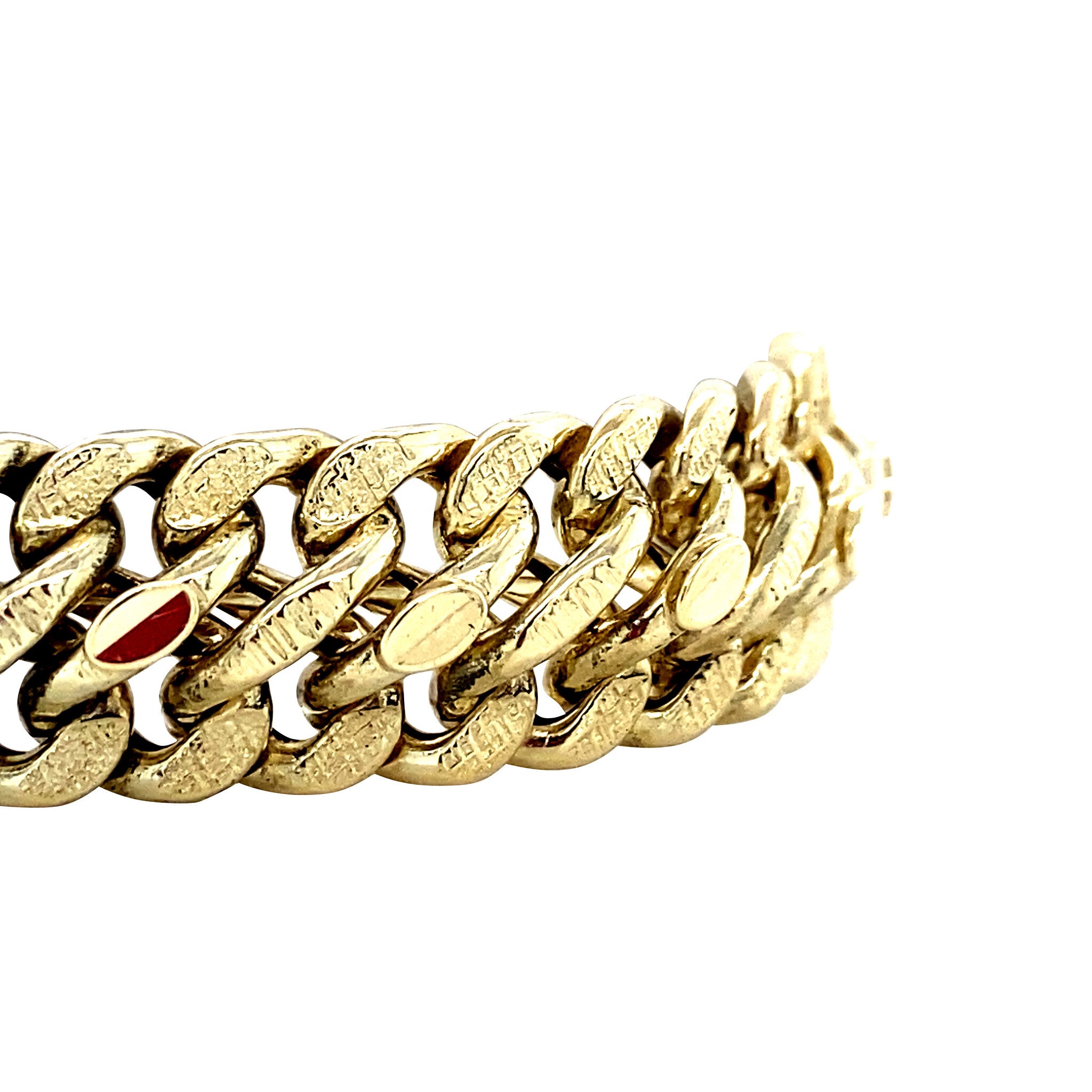 Gouden vintage gourmet armband 14 krt