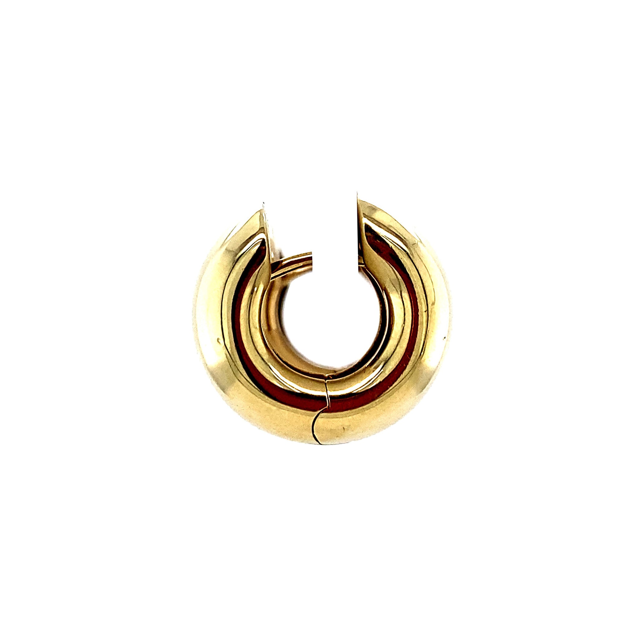 Gouden gladde oorringen 14 krt