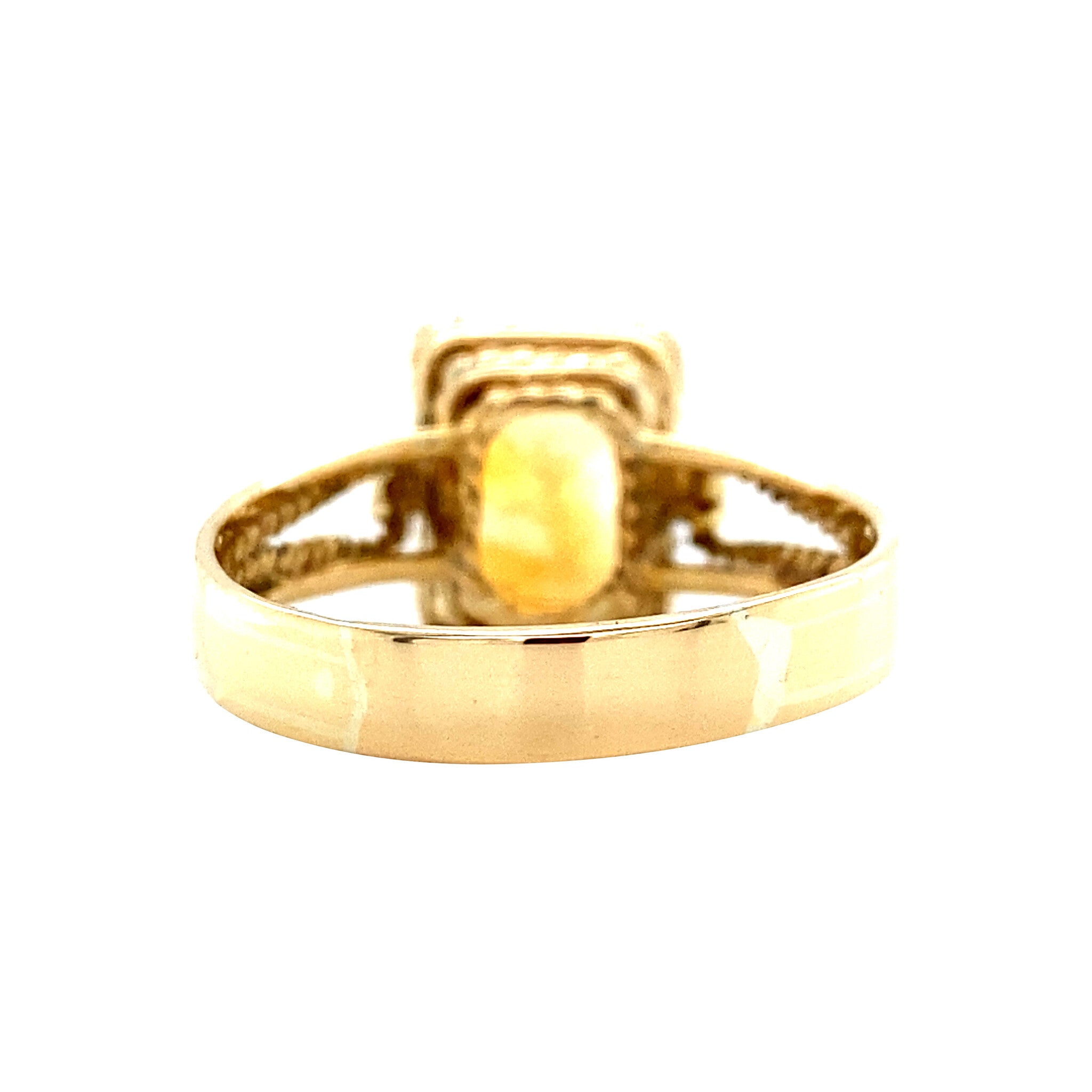 Gouden ring met citrien 14 krt