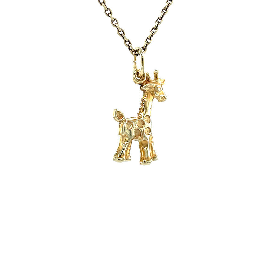 Gold giraffe pendant 14 krt