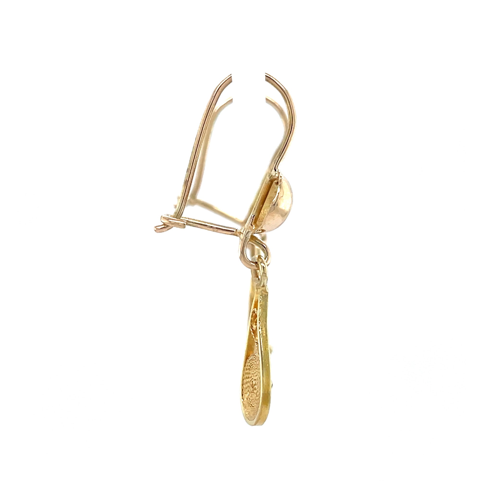 18 kt gold vintage fantasy dangle earrings