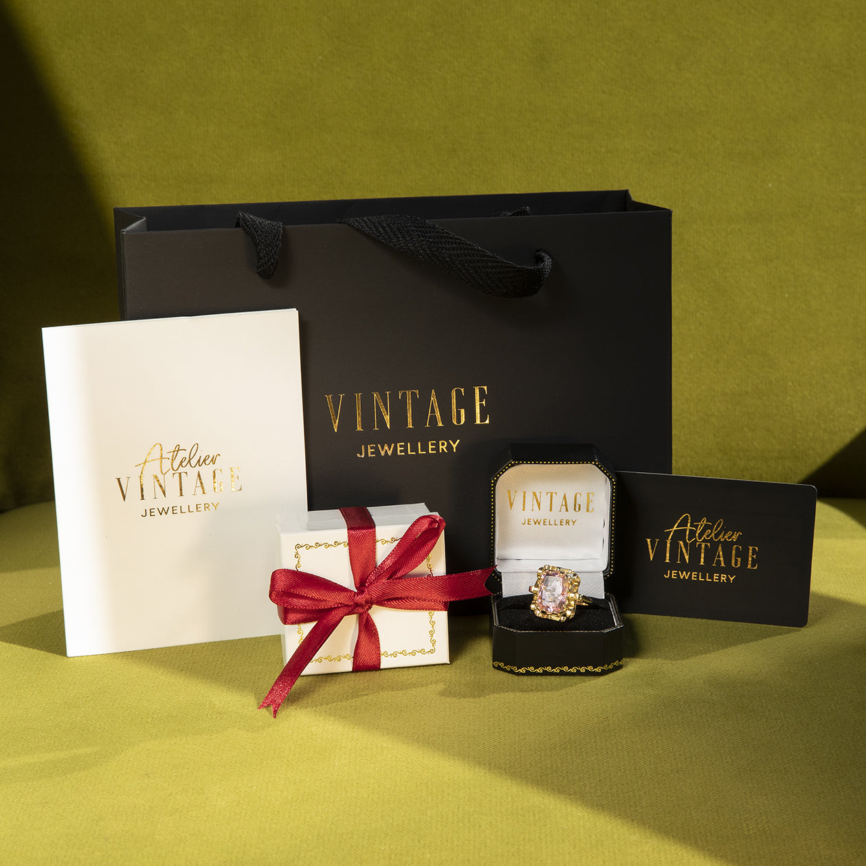 Queen's ring 14 krt - Pink Sakura