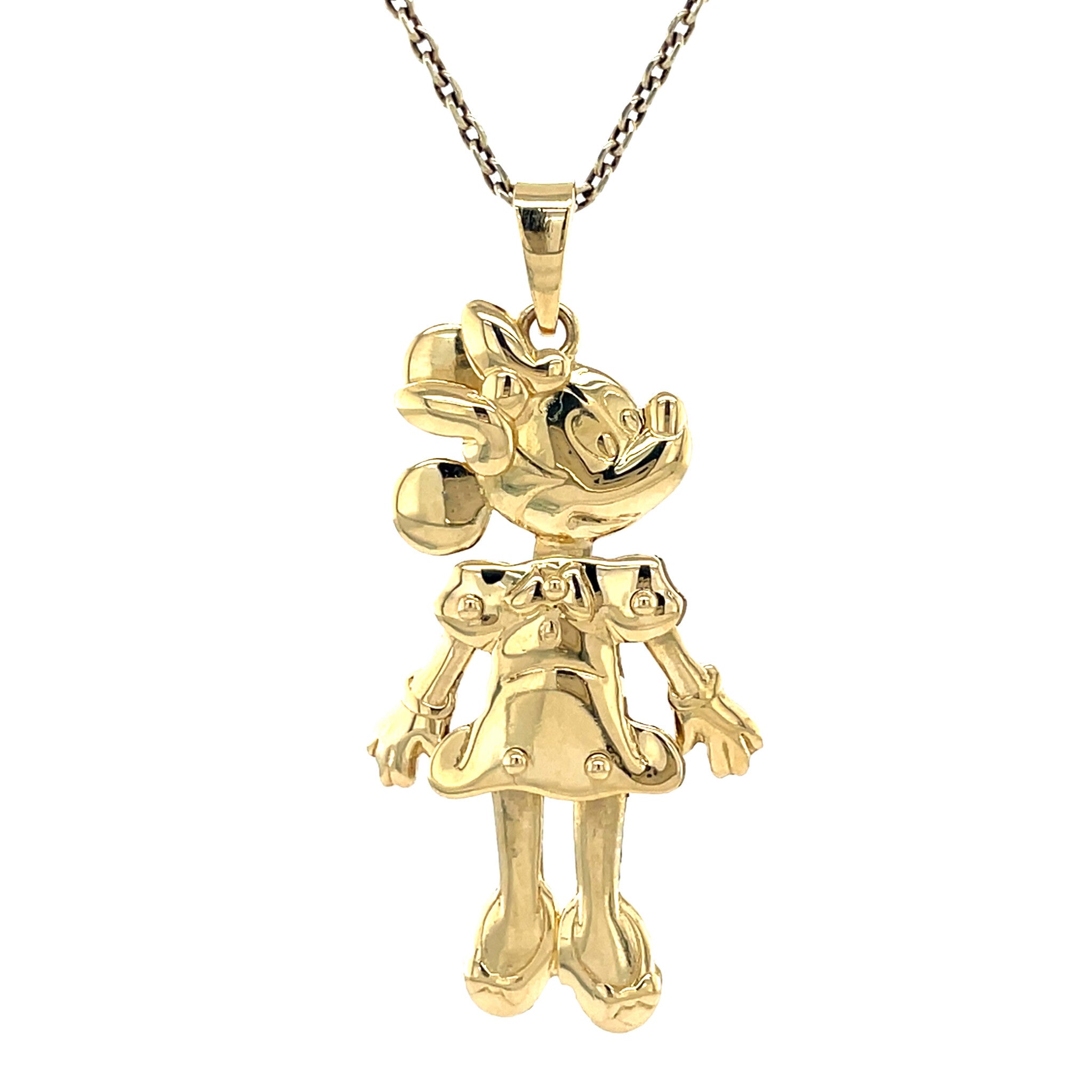 Gouden vintage Minnie Mouse hanger 18 krt