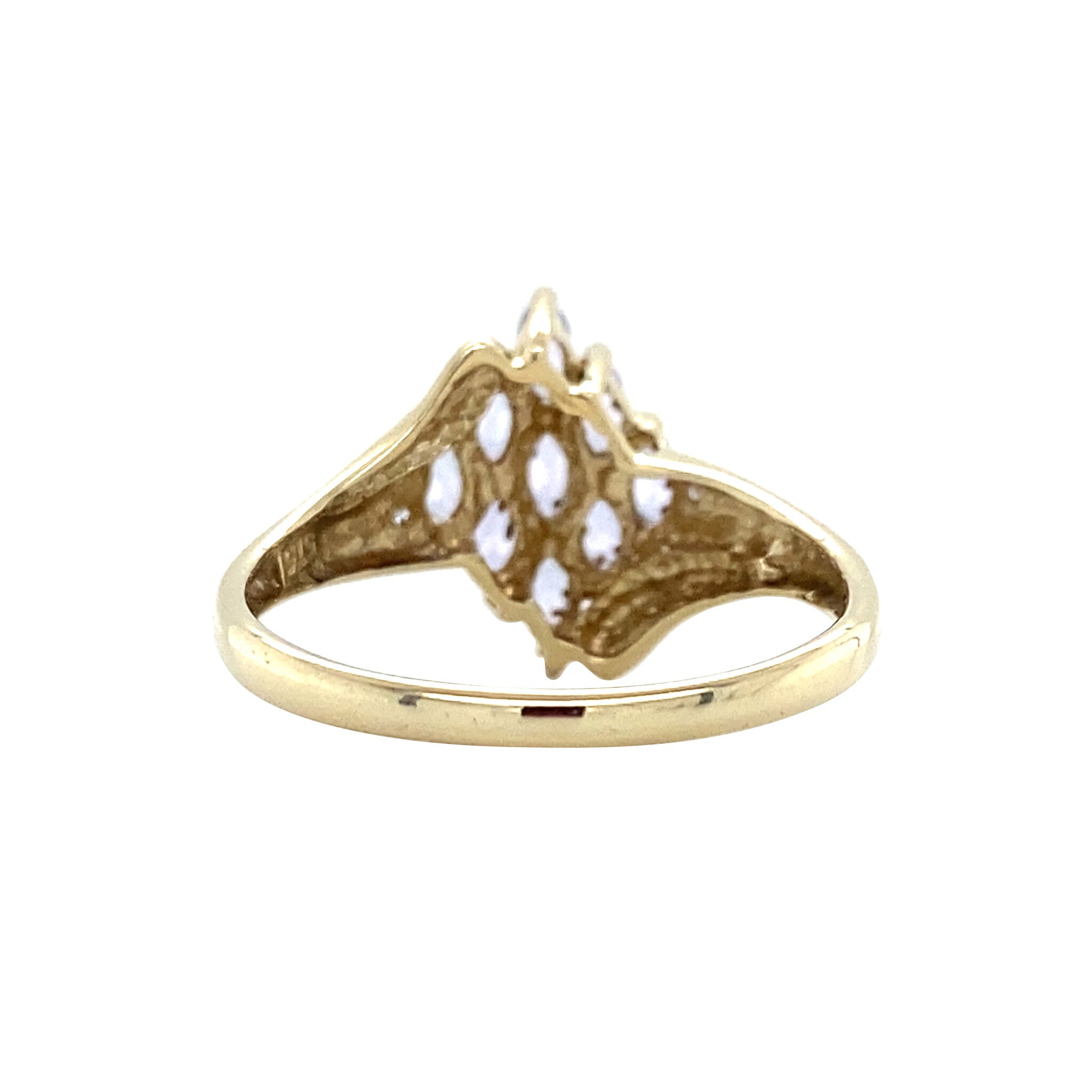 Ring met tanzaniet en diamant 9 krt