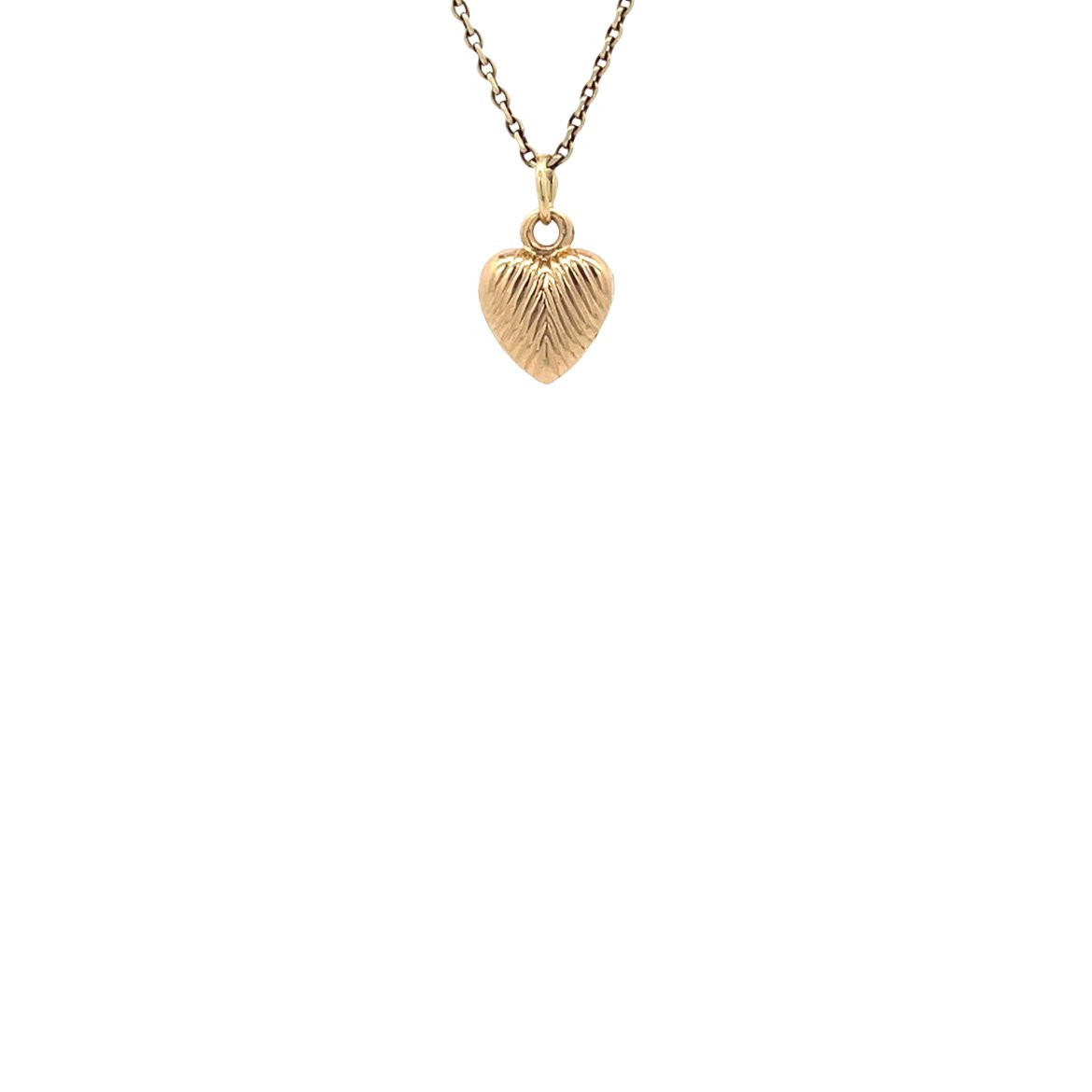 Vintage 14 kt gold heart pendant