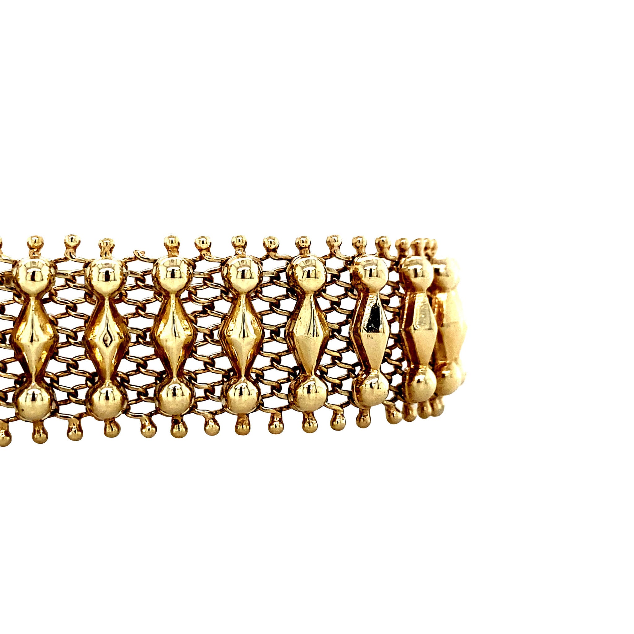 Gouden vintage fantasie armband 14 krt