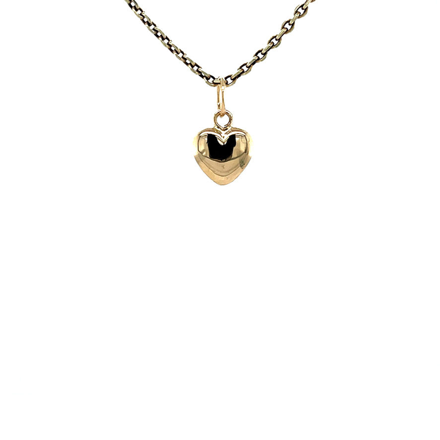 Vintage gold heart pendant 14 kt