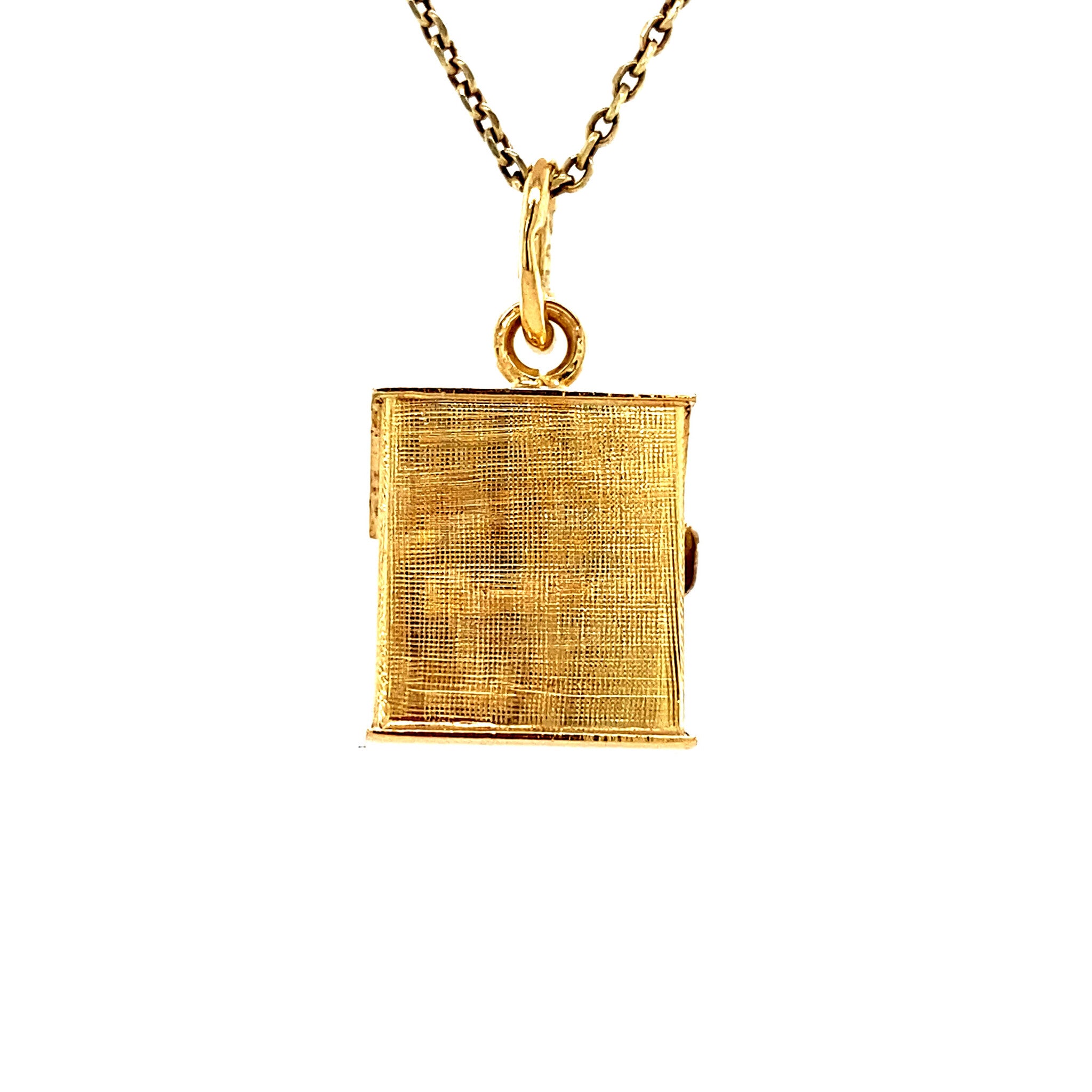 Gouden brievenbus hanger 18 krt