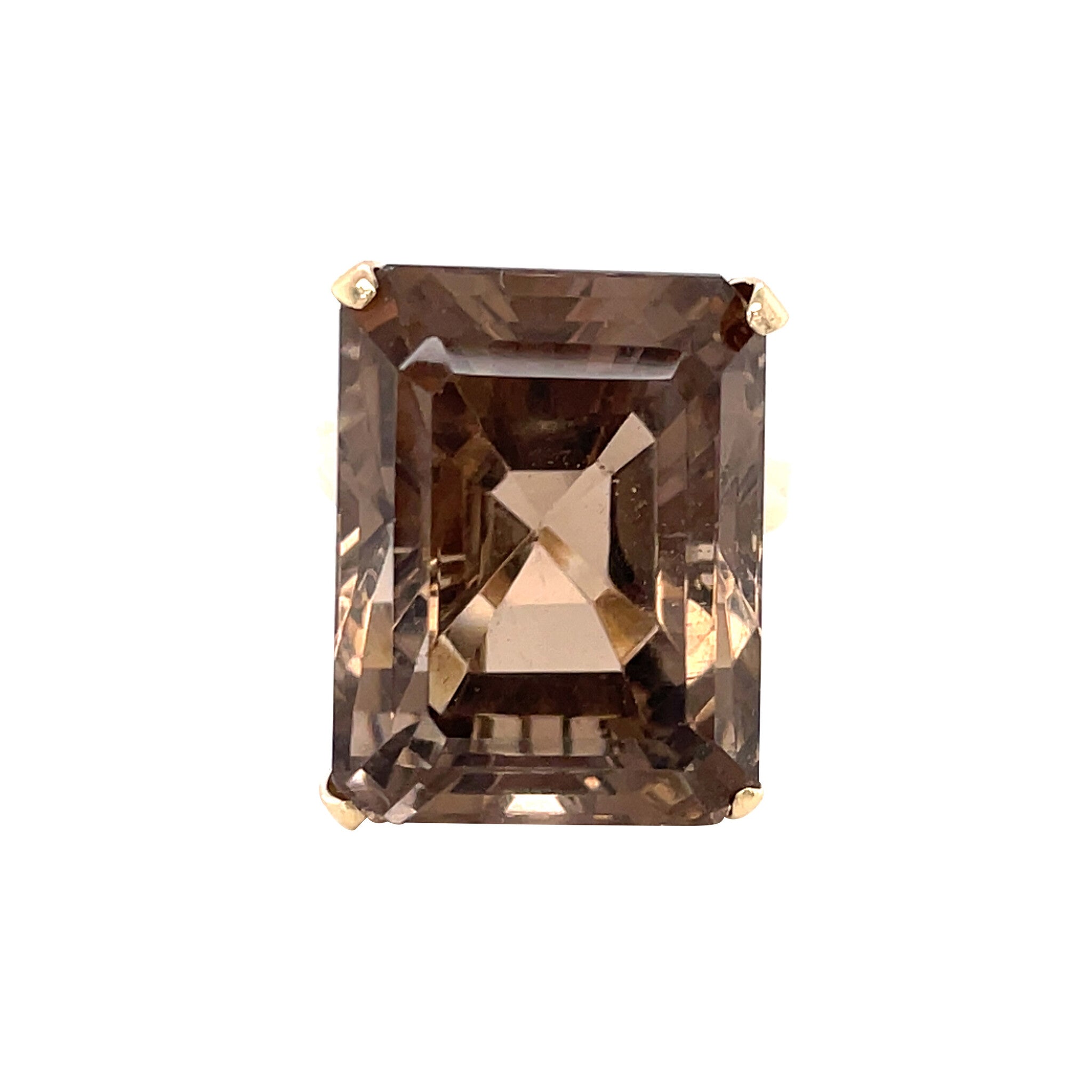 Vintage ring with smoky quartz 10 kt
